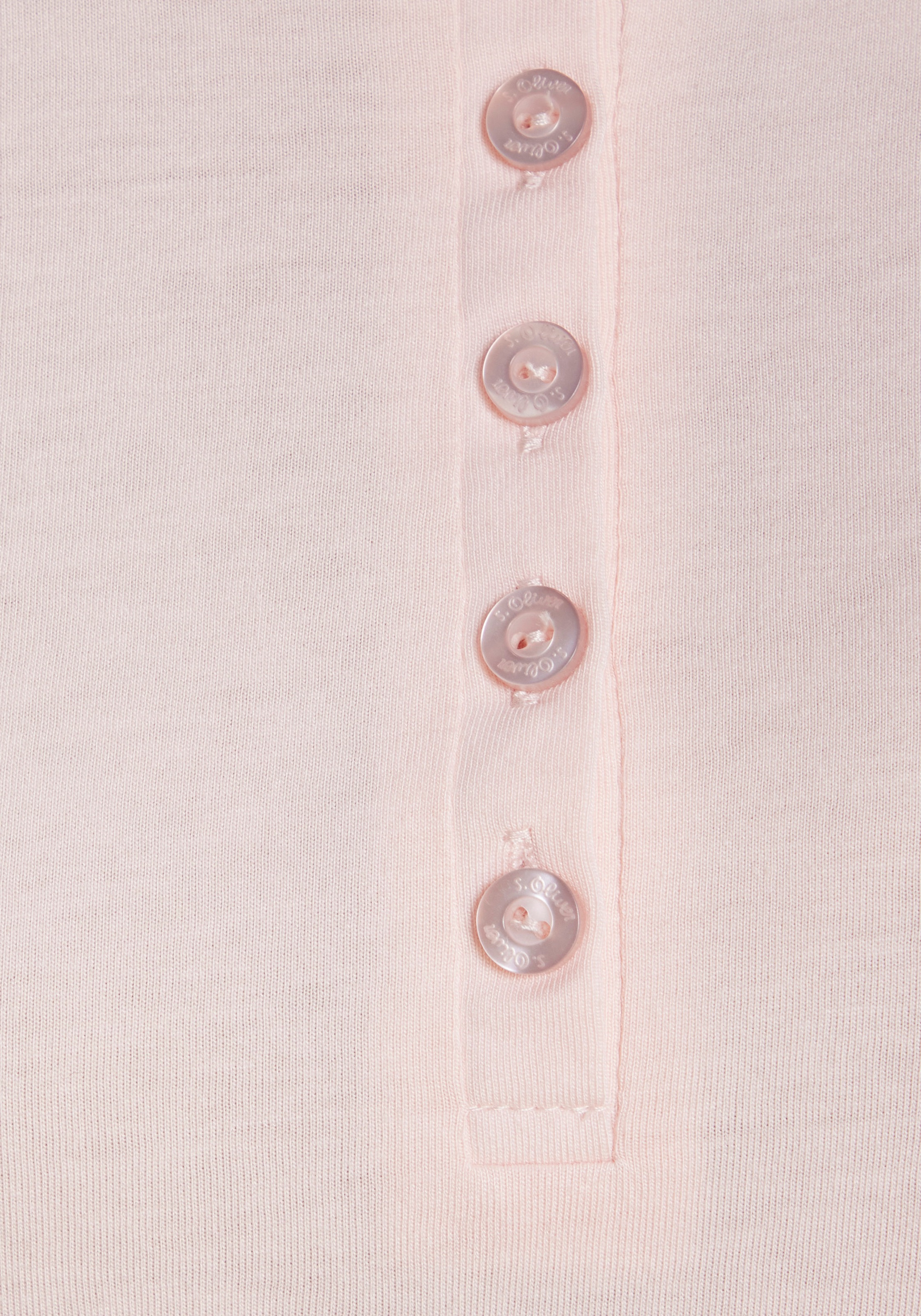 s.Oliver Haut de pyjama mit kurzer Knopfleiste