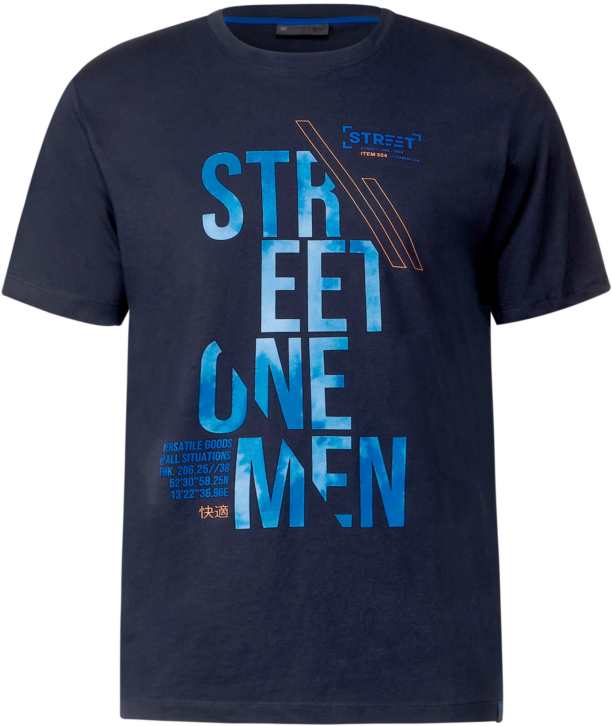 STREET ONE MEN T-Shirt, mit Label-Front-Print