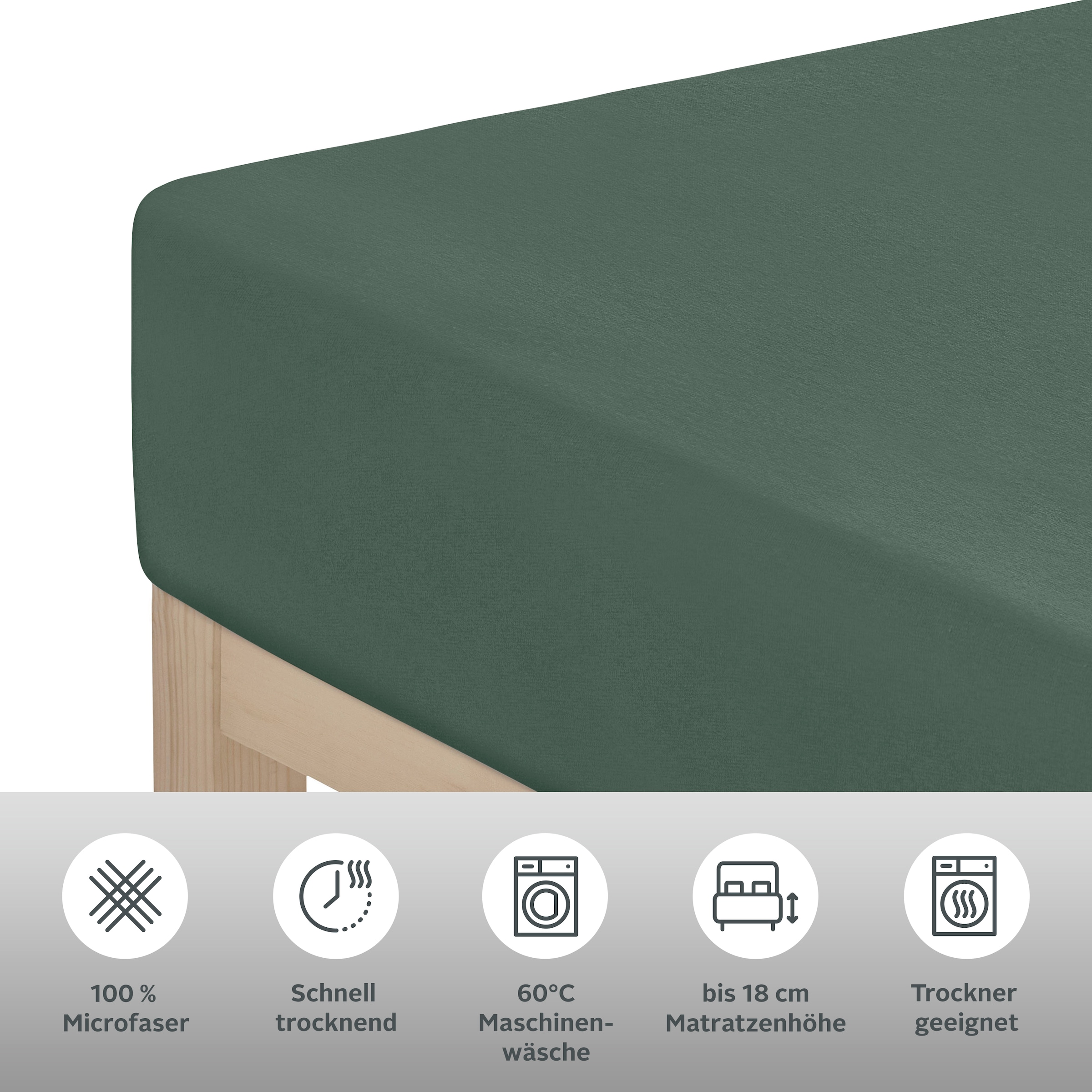 my home Spannbettlaken »PAPRIKA« Bettlaken, Laken, in zwei Qualitäten: Fleece & Jersey, 100% Polyester