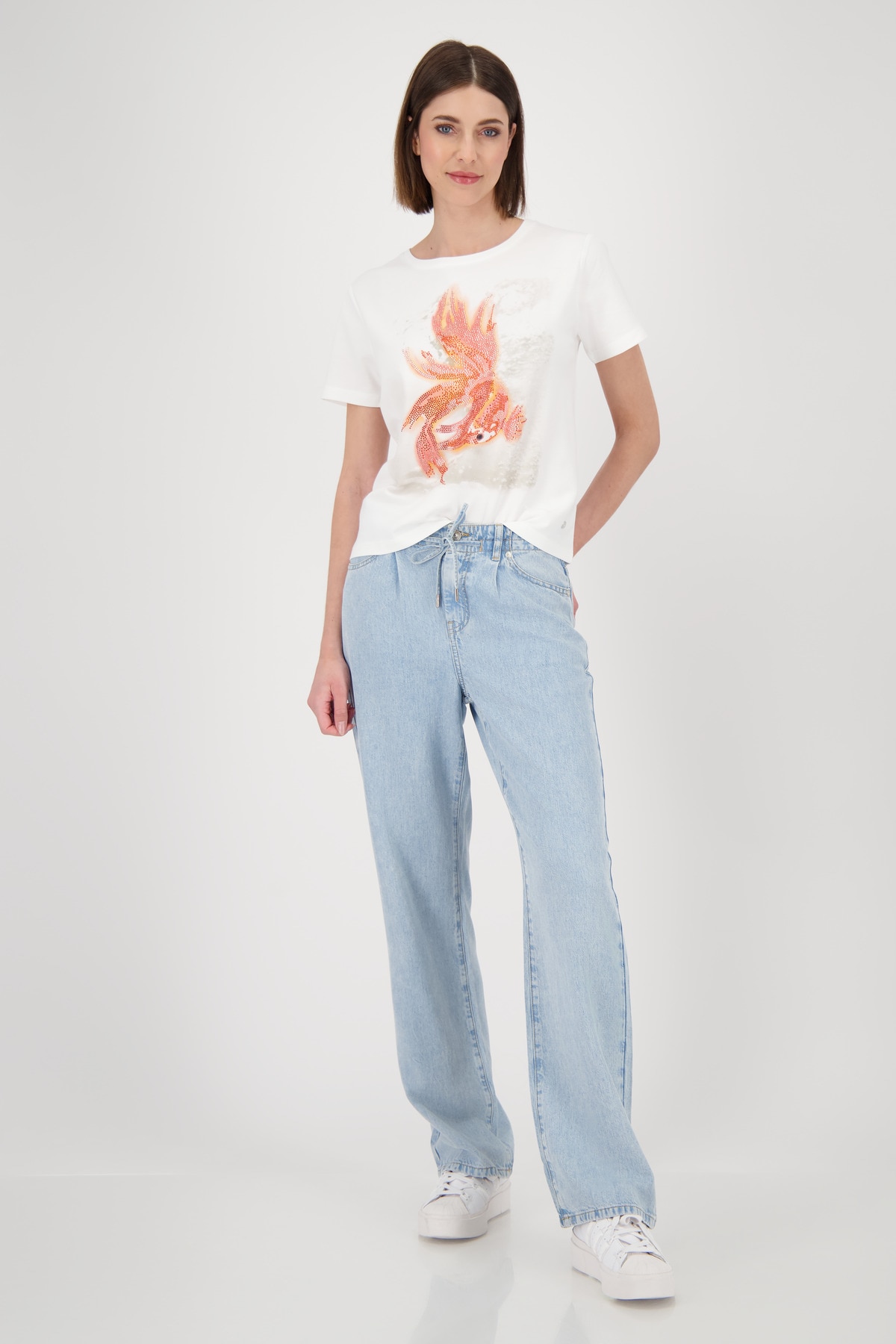 Monari T-Shirt »Shirt Schmuck Goldfarbenfisch«, Mit Rundhalsausschnitt