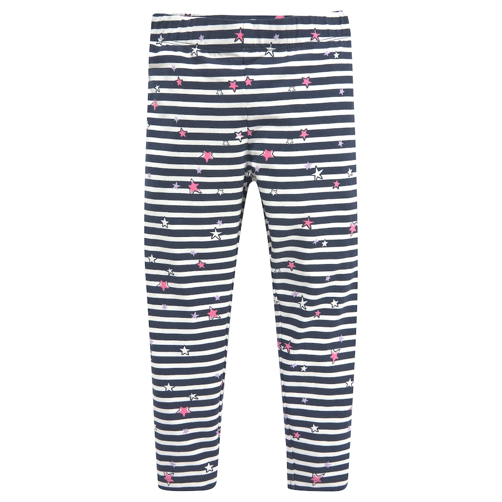 KIDSWORLD Leggings »für kleine Mädchen«, (Packung, 3 tlg., 3er-Pack), mit unterschiedlichen Mustern und Farben