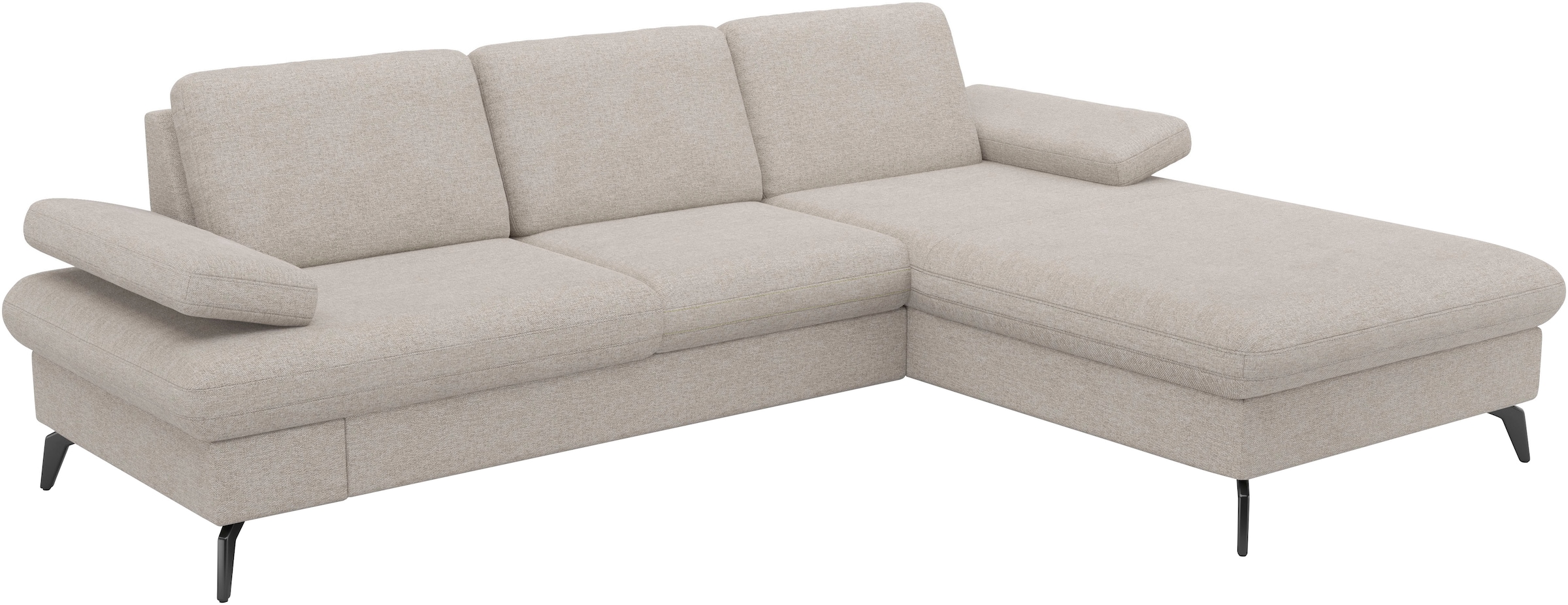 sit&more Ecksofa »Morris Jubi L-Form«, inkl. Armteilfunktion und 1 Zierkissen, wahlweise mit Bettfunktion