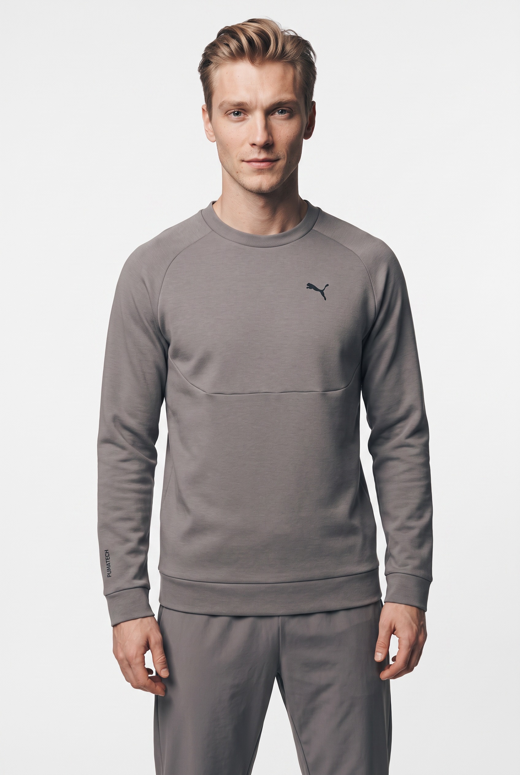 Image of PUMA Langarmshirt "TECH CREW DK" Regular Fit, Rundhalsausschnitt, sportlicher Stil