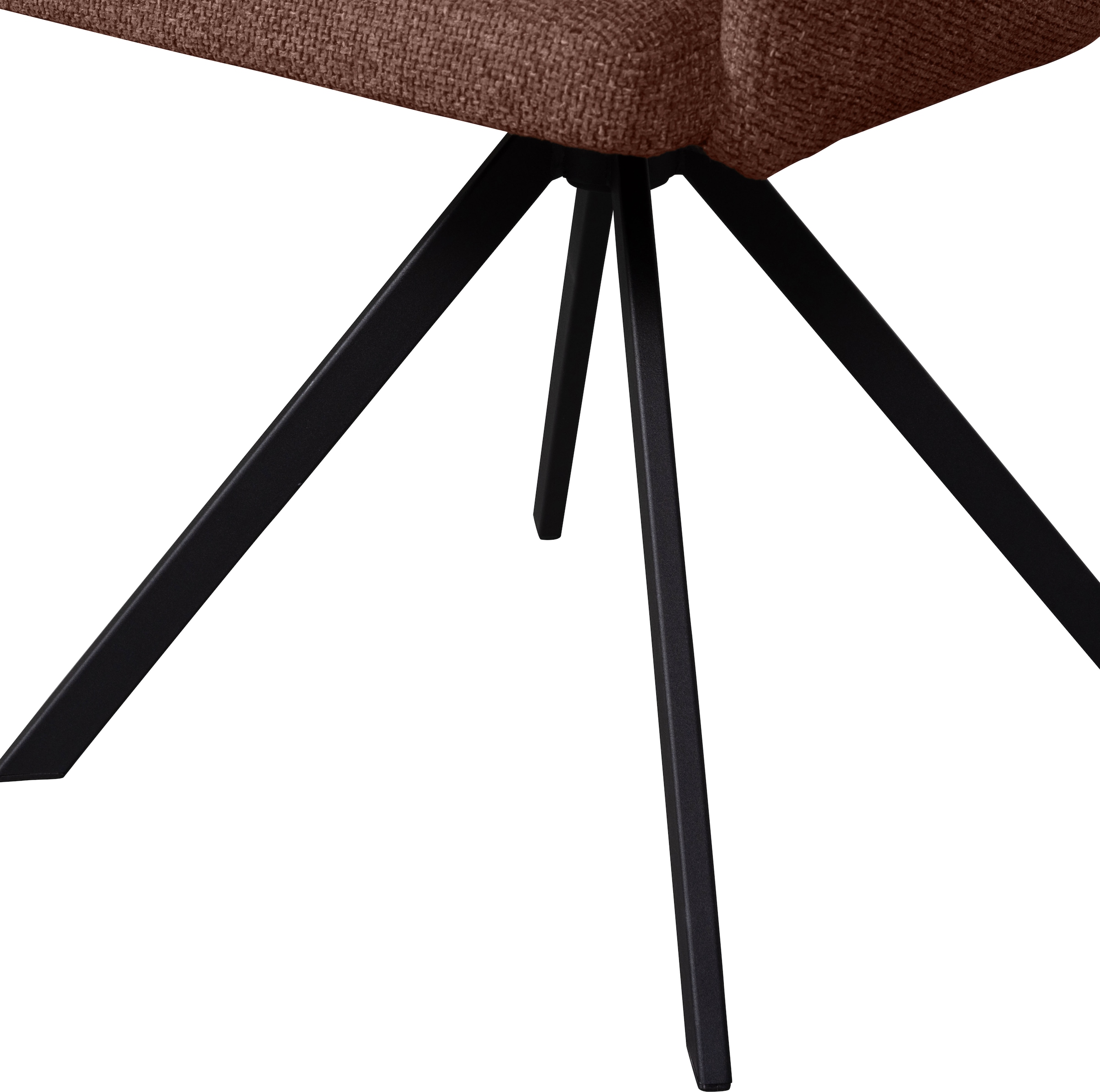 WOOOD Esszimmerstuhl »Fenne aus Kunstleder mit Drehgestell aus Metall H 80 x B 58 cm« (Set) 2 Stk.Polterstuhl mit Drehfuss, gewebtem Stoff, Höhe 80 cm