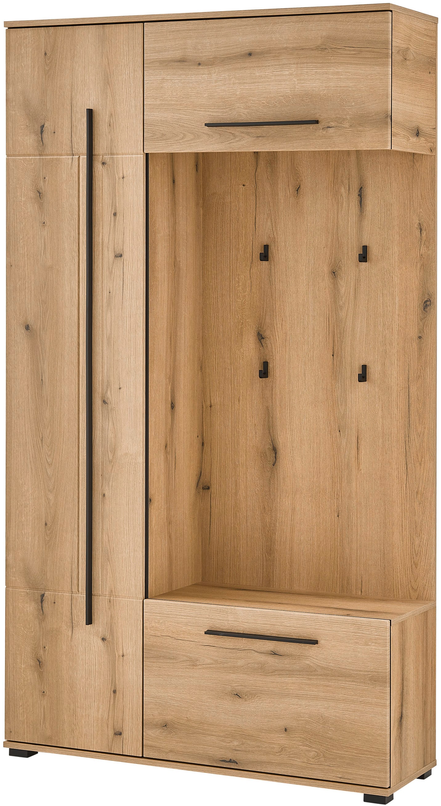Home affaire Kompaktgarderobe »Cantara Flurgarderobe, modern, 2 Farben, 111 cm breit« vielseitig einsetzbar, unterschiedliche Stauraummöglichkeiten