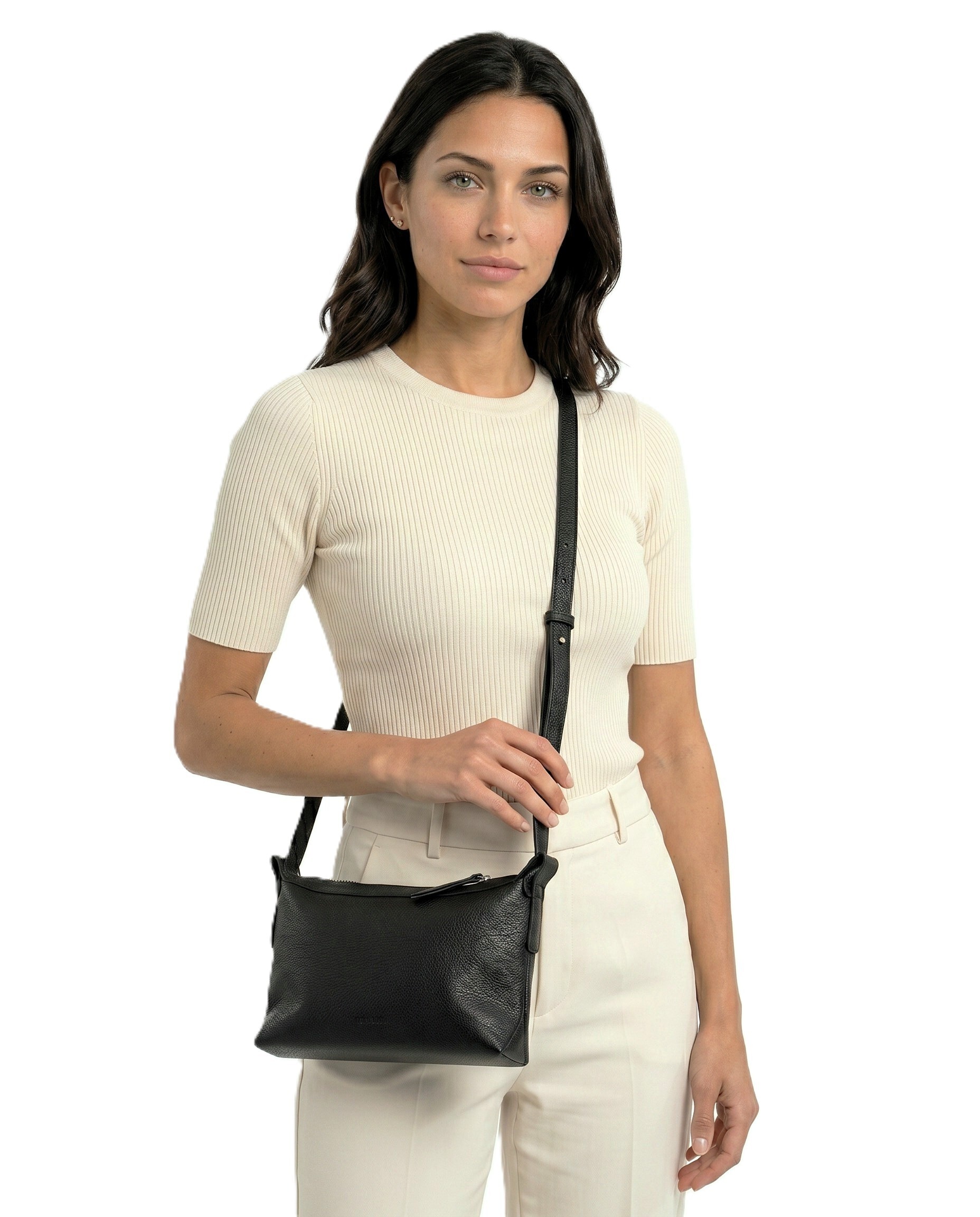 Cluty Sac à bandoulière echt Leder, Made in Italy