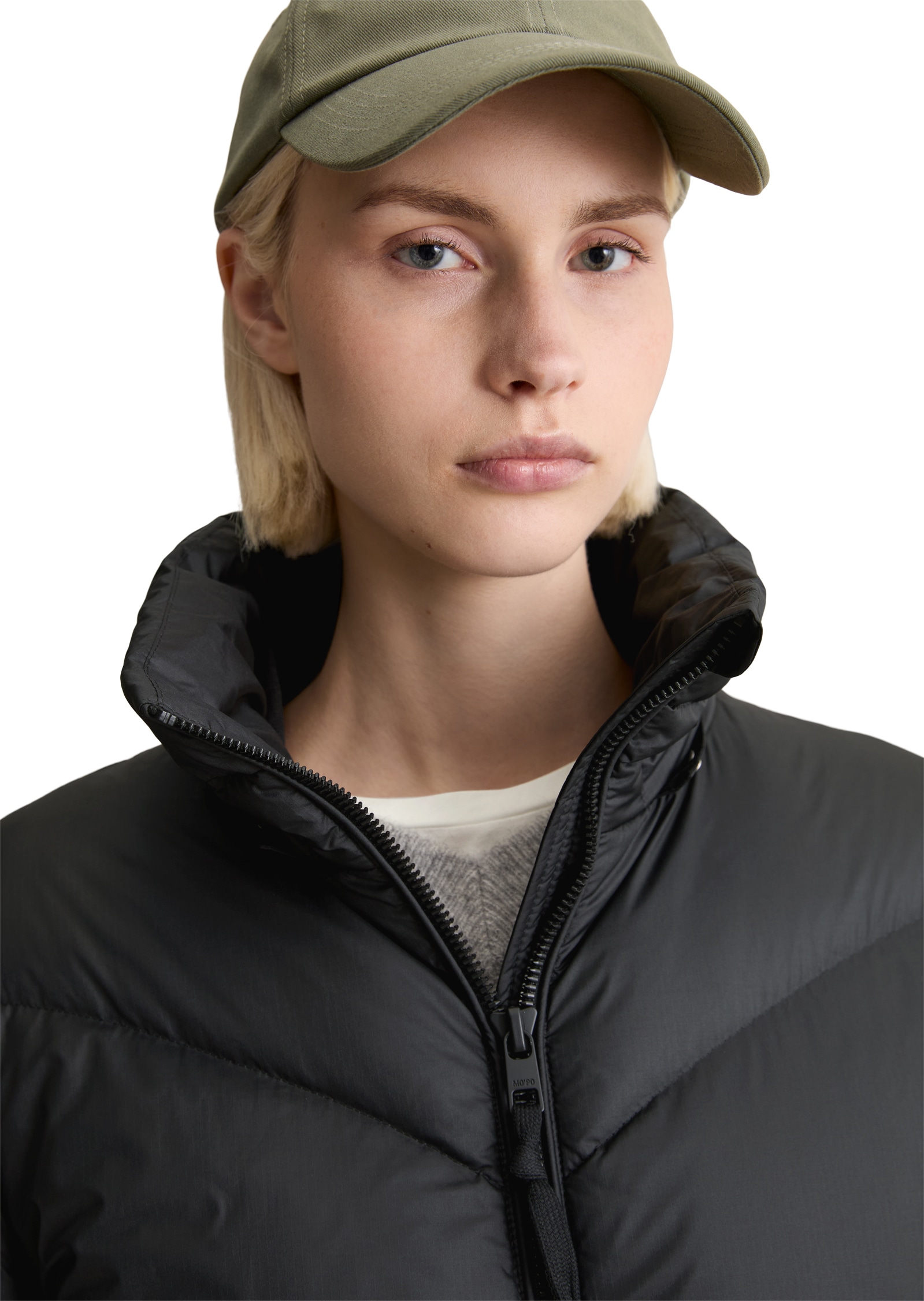 Marc O'Polo DENIM Daunenmantel Wintermantel, 2-Wege-Reissverschluss, relaxed fit, Kapuze abnehmbar