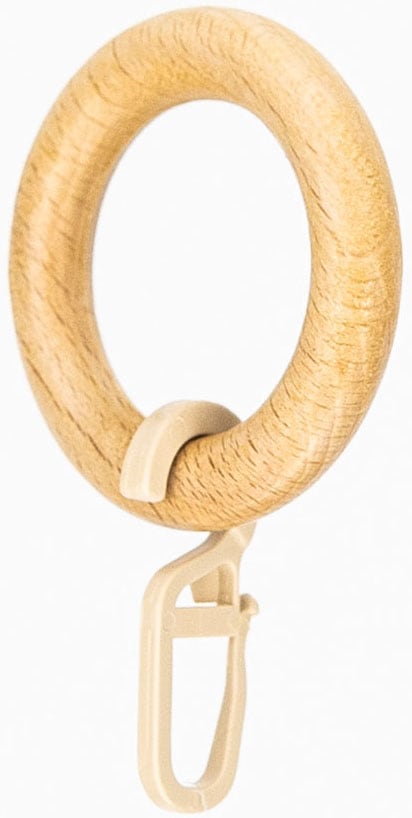 Image of GARESA Gardinenring "Holzring mit Haken" für Durchmesser bis 20mm, einfache Montage
