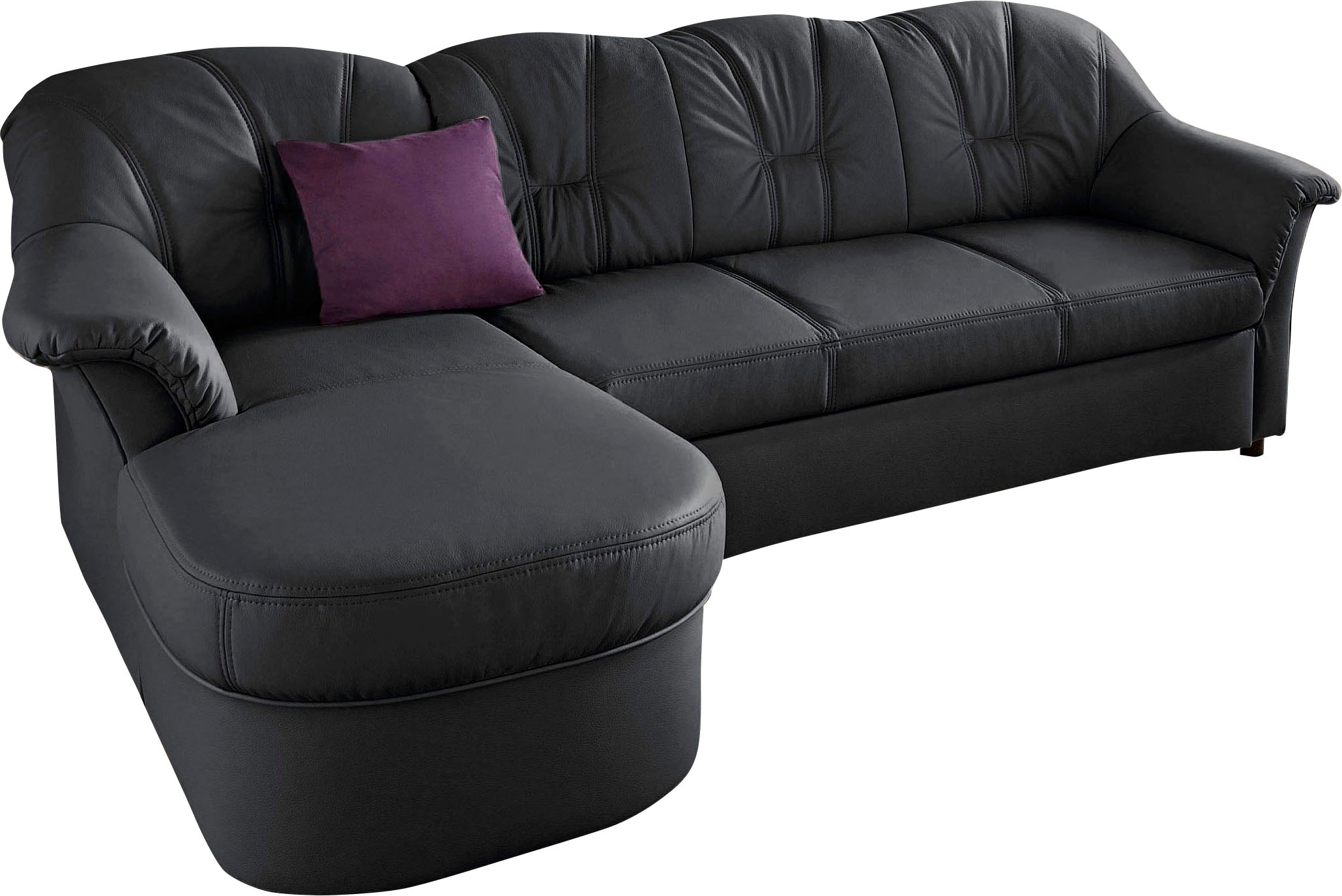 DOMO collection Ecksofa »Flores Schlafsofa, B/T/H: 233/142/86 cm, L-Form«, wahlweise mit Bettfunktion, wahlweise mit Federkern, auch in Leder