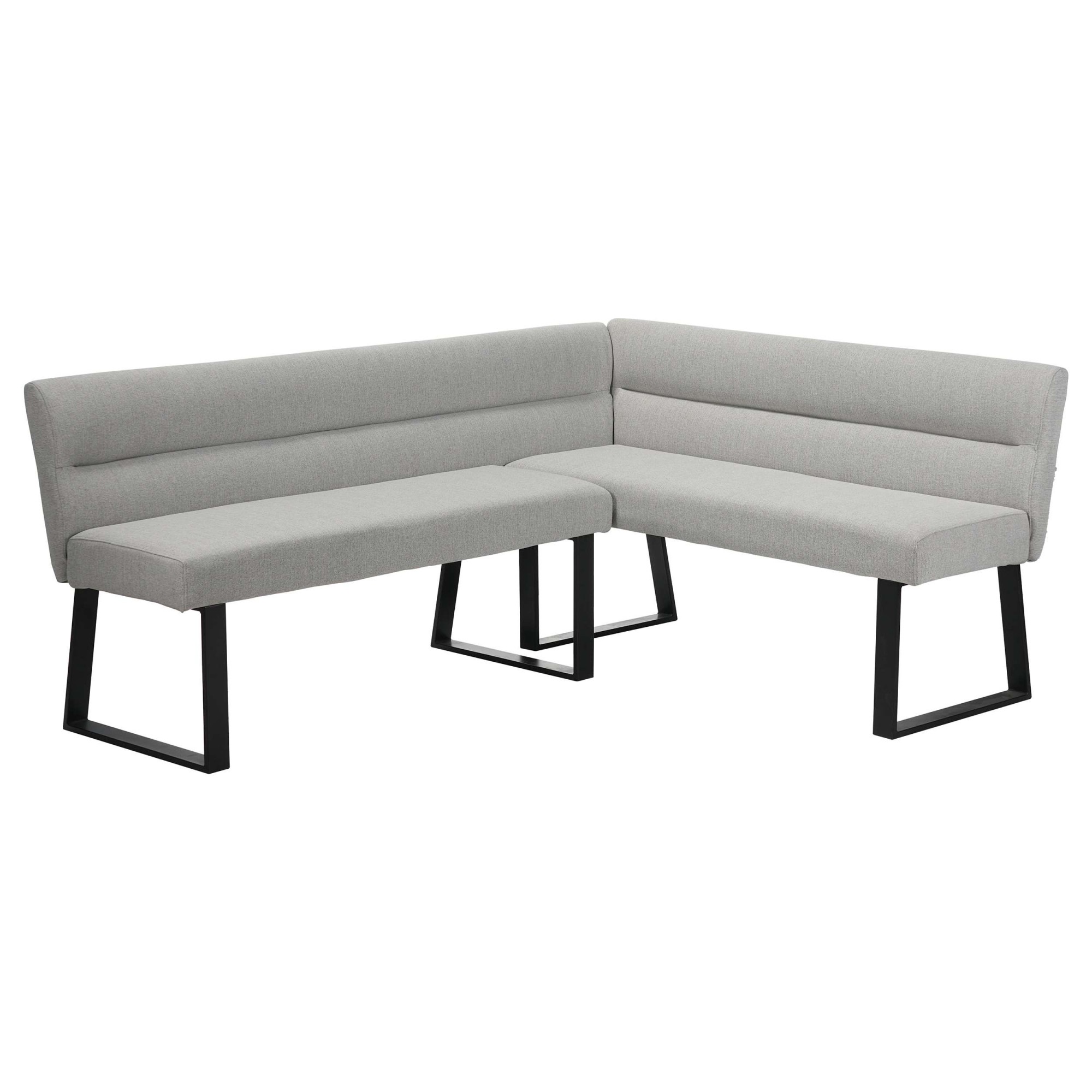 Image of GOODproduct Essbank "Ivanna" schwarzes Metallgestell, Webstoff Bezug, Breite 193/152