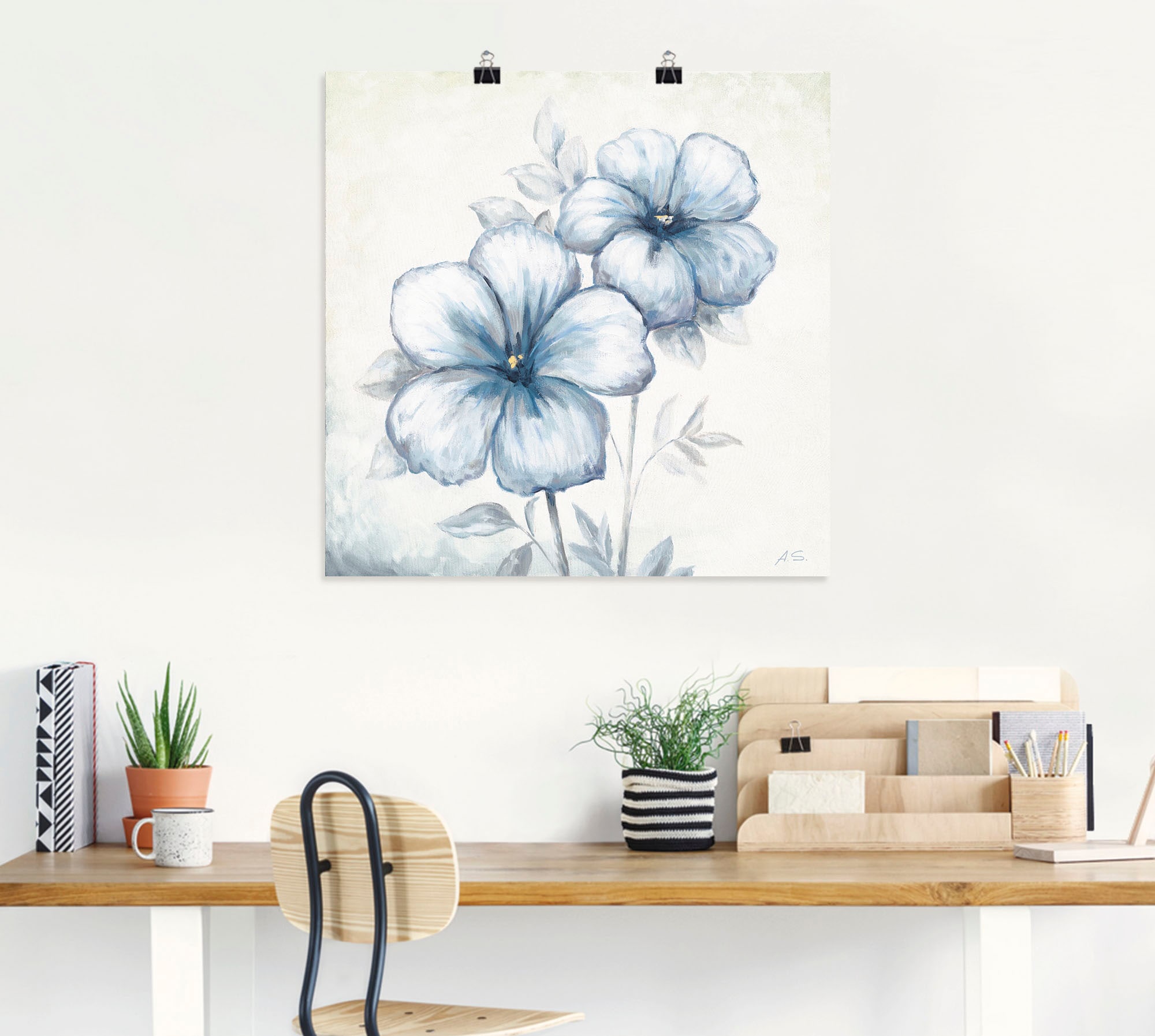 Artland Wandbild »Blauer Mohn«, Blumen, (1 St.), als Leinwandbild, Poster, Wandaufkleber in verschied. Grössen