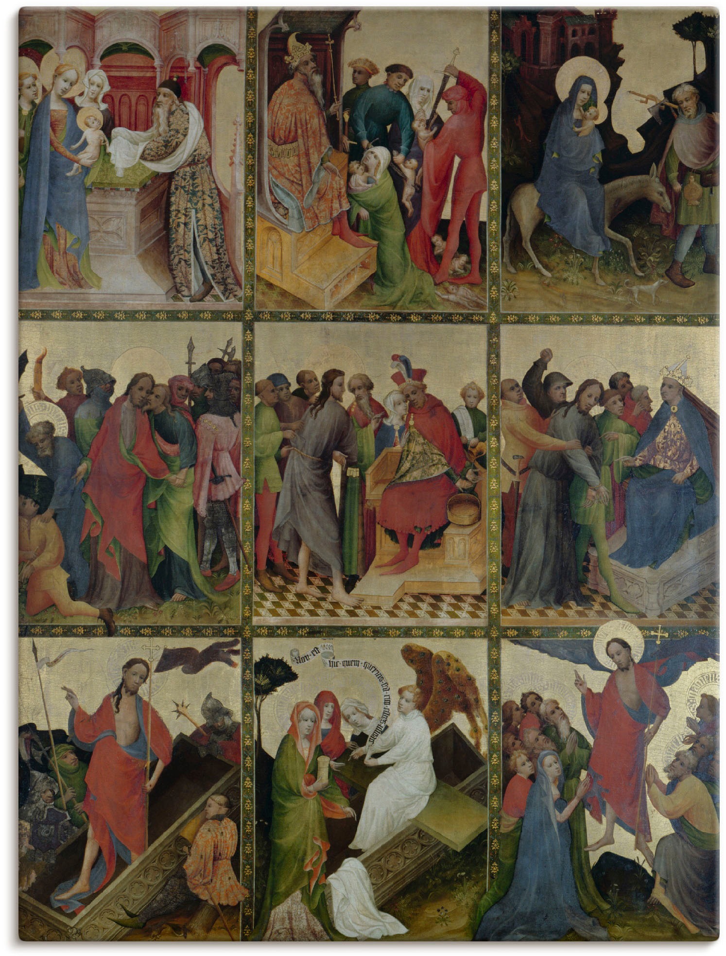 Image of Artland Wandbild »Goldene Tafel. Innenflügel II«, Religion, (1 St.), in vielen Grössen & Produktarten -Leinwandbild, Poster, Wandaufkleber / Wandtattoo auch für Badezimmer geeignet bei Ackermann Versand Schweiz