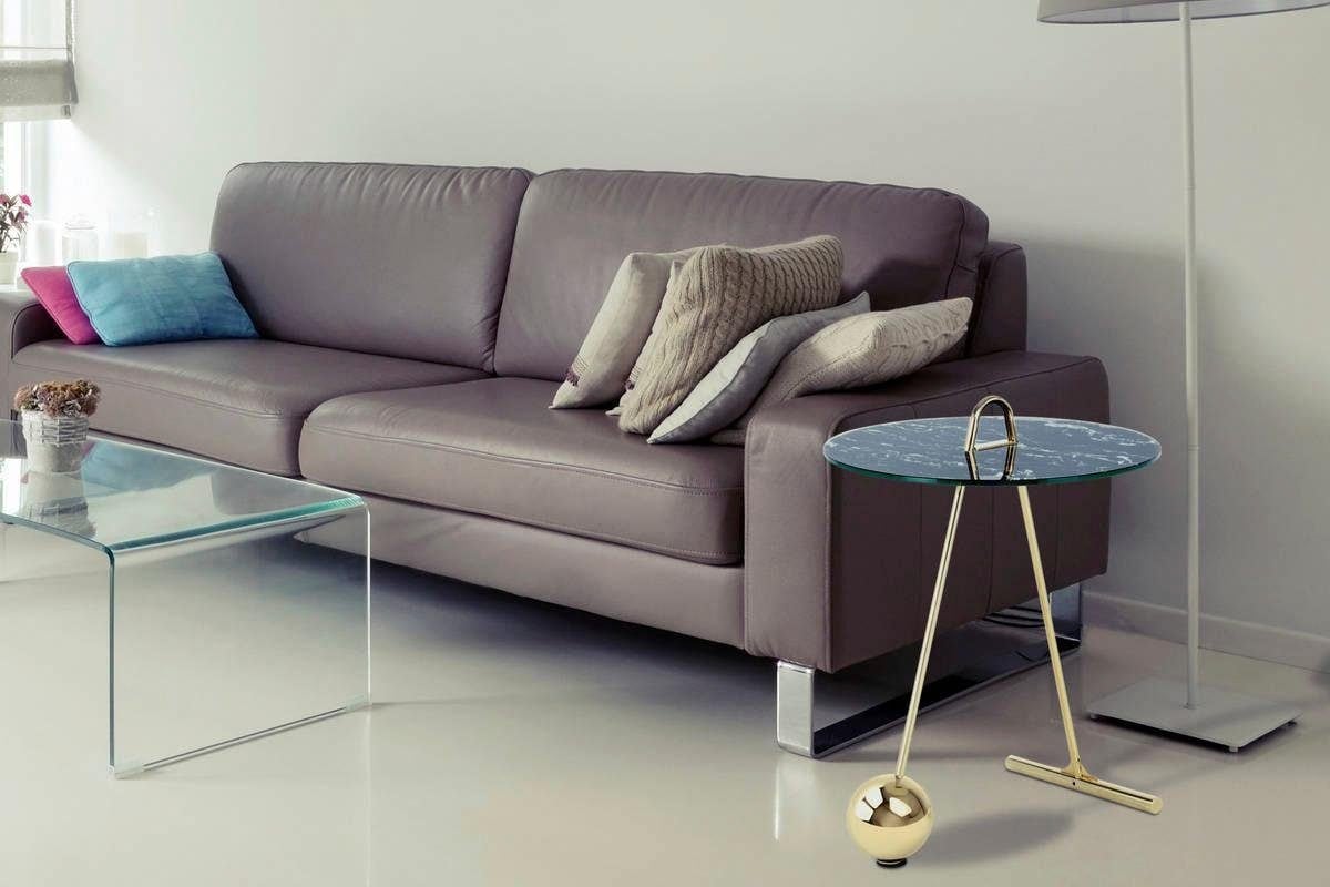 Kayoom Beistelltisch »Pendulum 525, mit runder Tischplatte«, (1 St.), Marmoroptik, Gestell im Pendel-Design, praktisch tragbar
