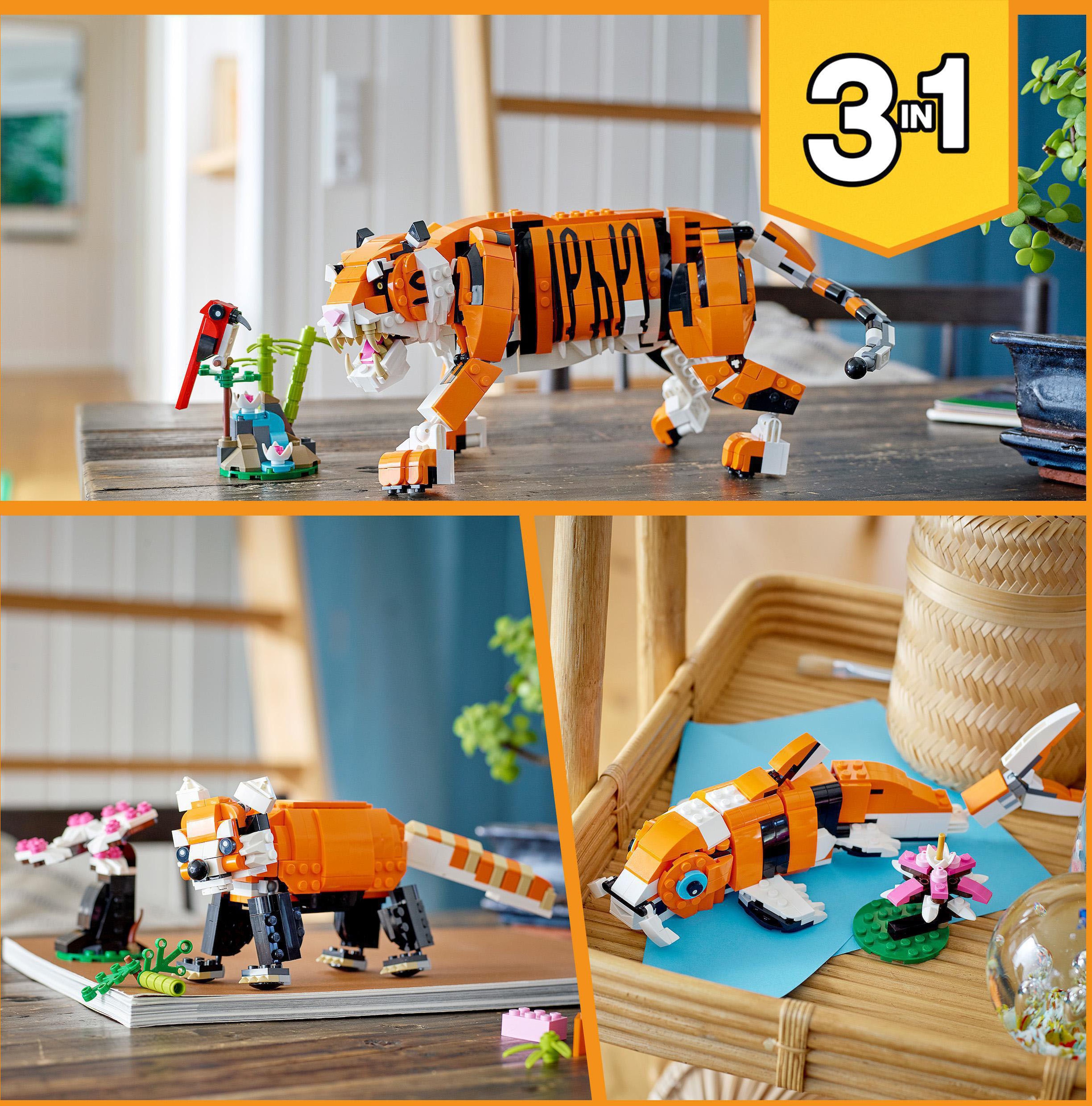 LEGO® Konstruktionsspielsteine »Majestätischer Tiger (31129), LEGO® Creator 3in1«, (755 St.)