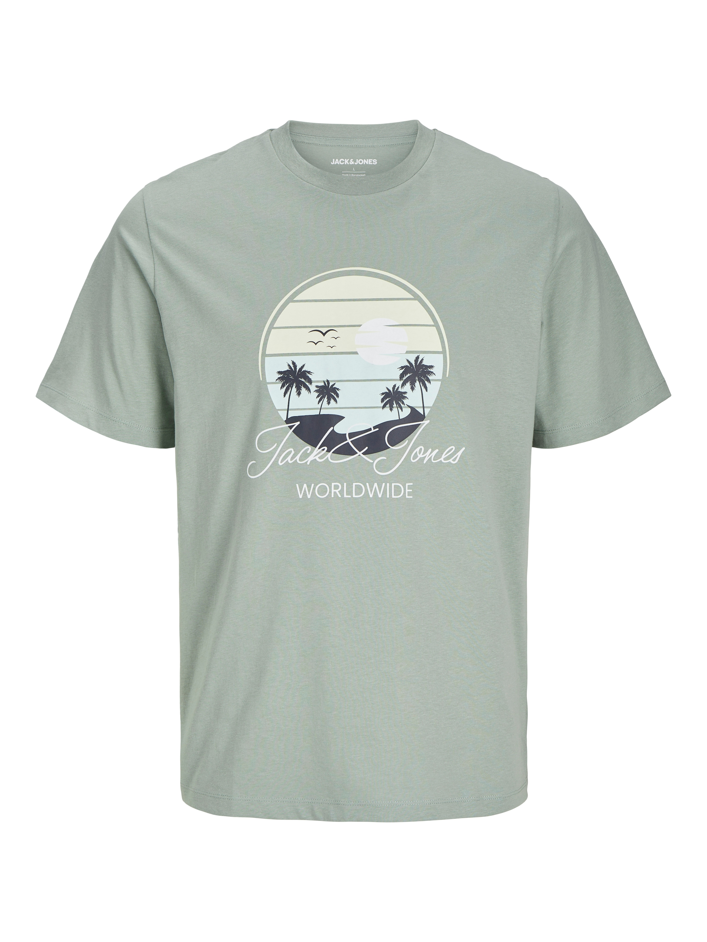 Jack & Jones Rundhalsshirt »JJPALM TEE SS CREW NECK LN«