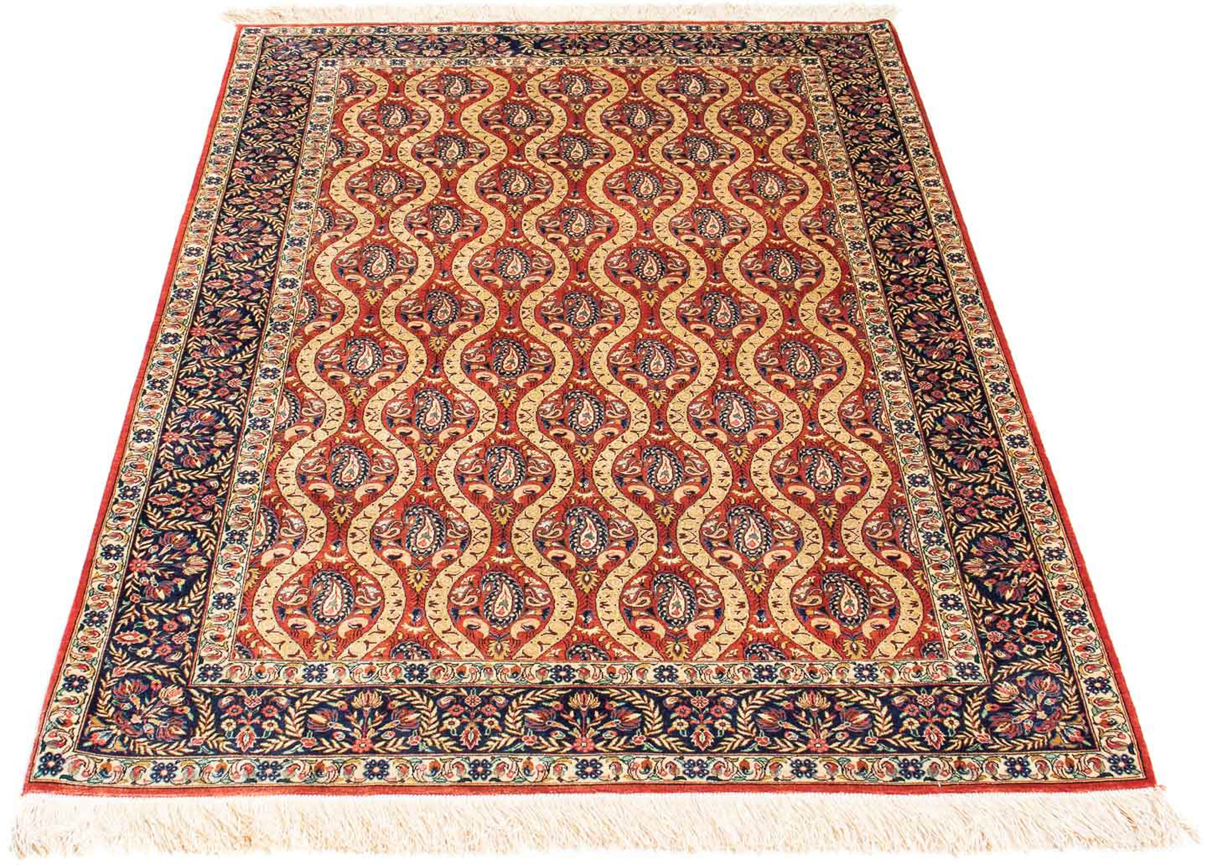 Image of morgenland Orientteppich »Perser - Ghom - 150 x 98 cm - rot«, rechteckig, 10 mm Höhe, Wohnzimmer, Handgeknüpft, Einzelstück mit Zertifikat bei Ackermann Versand Schweiz