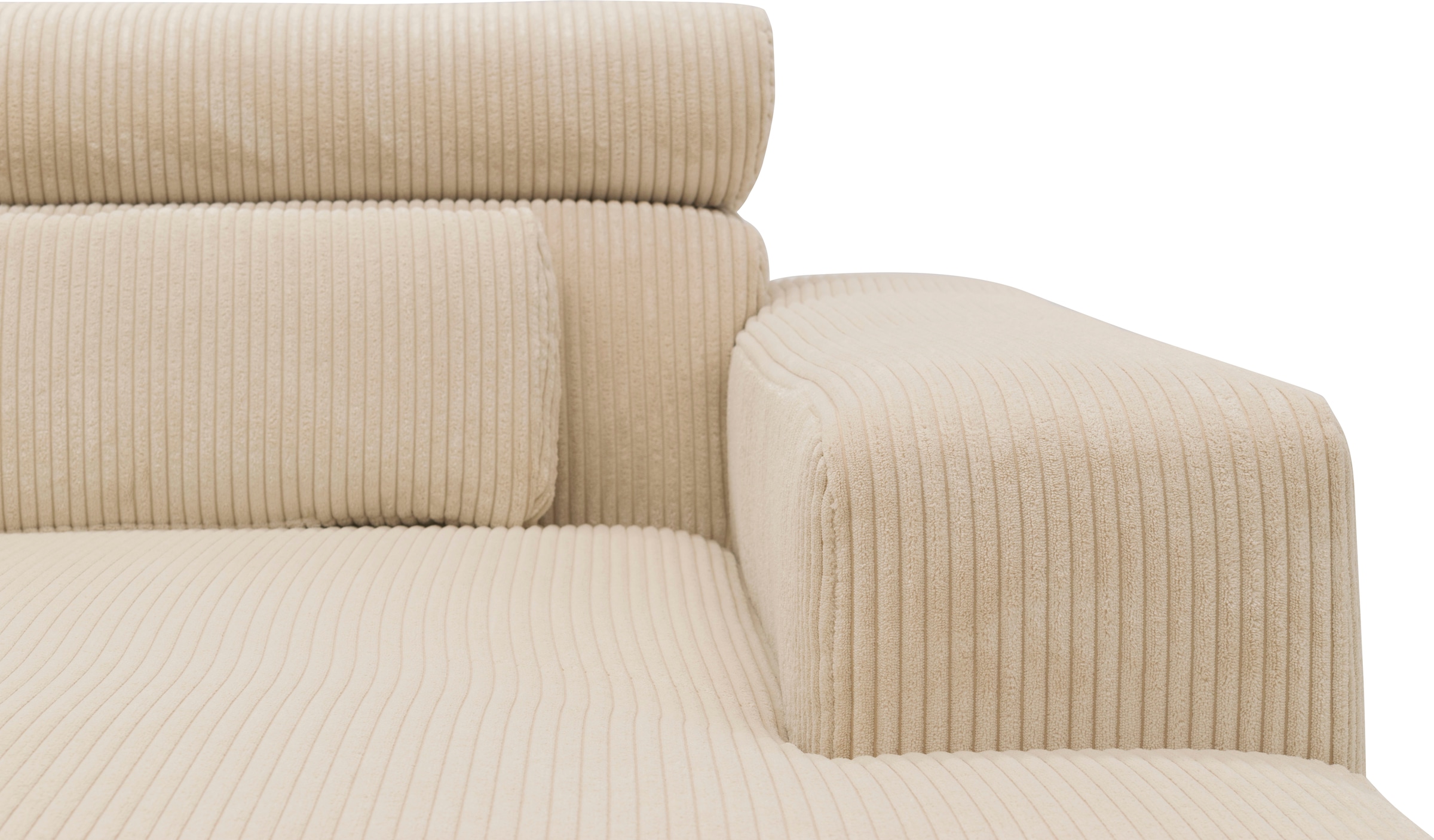 DOMO collection Ecksofa »Brandon grosse Ausführung B/T/H: 289/177/80 cm, auch in Leder und Cord«, mit Kopfteilverstellung, wahlweise Sitztiefenverstellung, L-Form