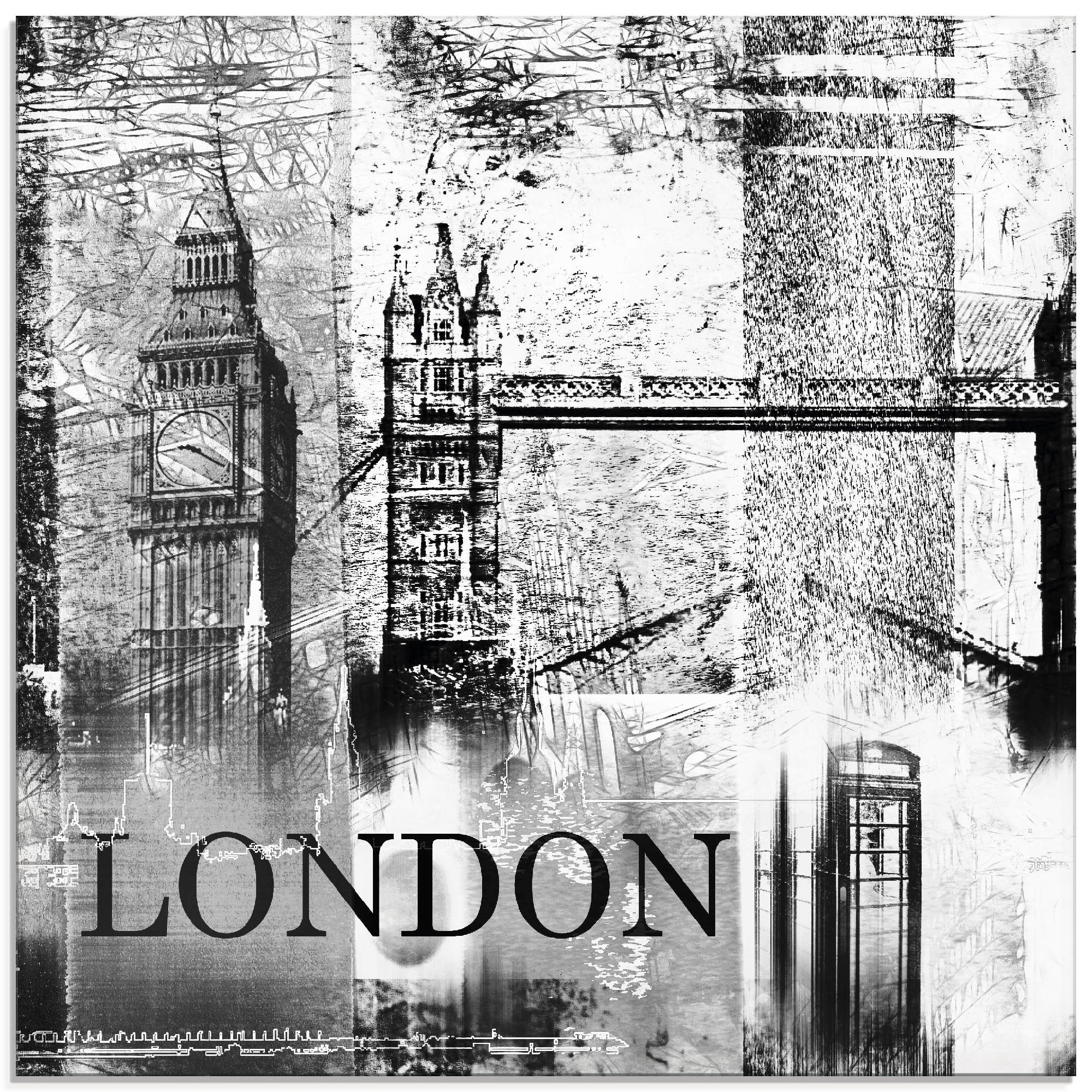 Image of Artland Glasbild »London Skyline Abstrakte Collage 04«, Gebäude, (1 St.) bei Ackermann Versand Schweiz