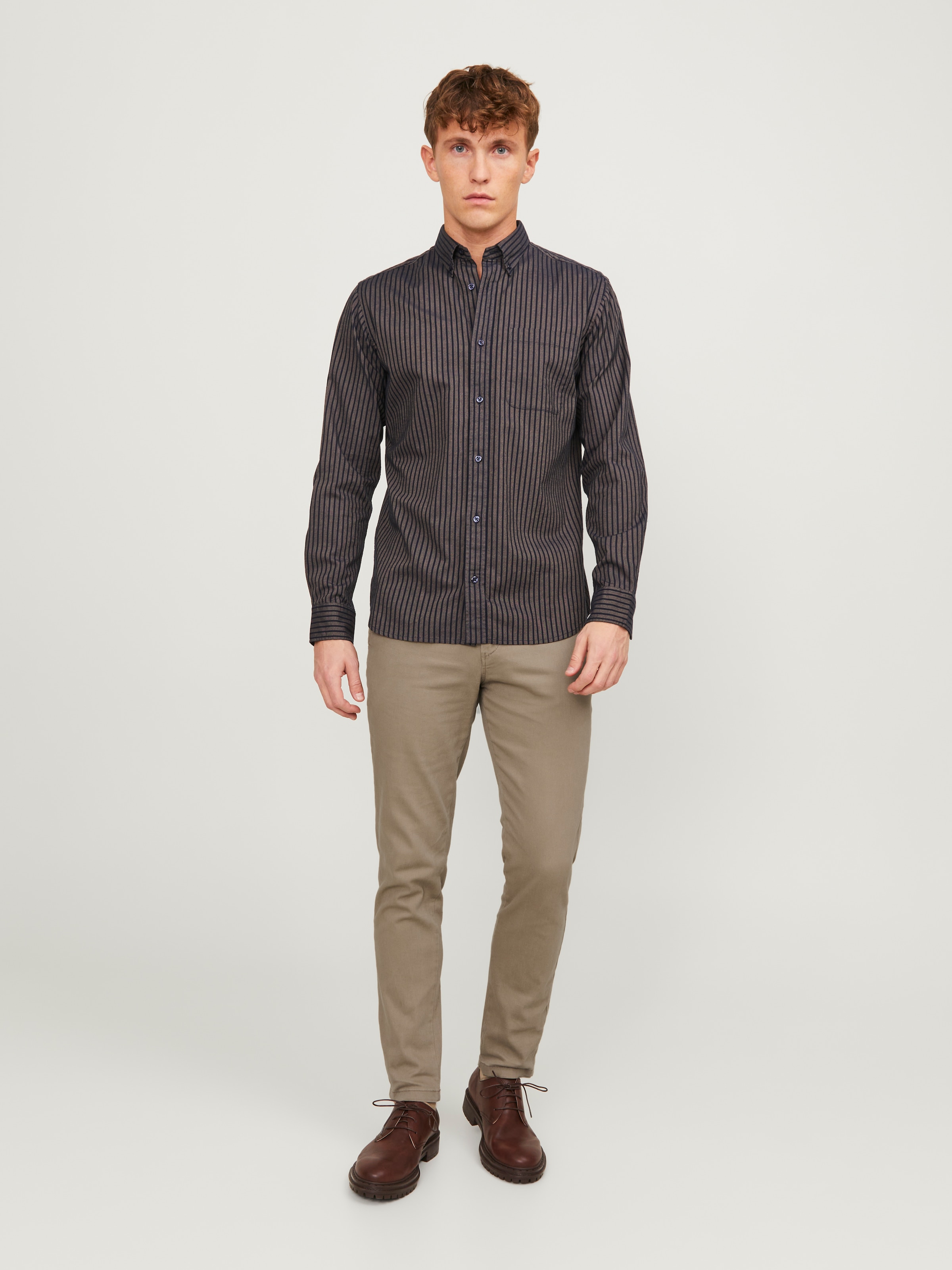 Jack & Jones Chinos »JPSTMARCO mit schmalem Bein und pflegeleichtem Stoff«  washed, modisch, schmal, Baumwollmischung