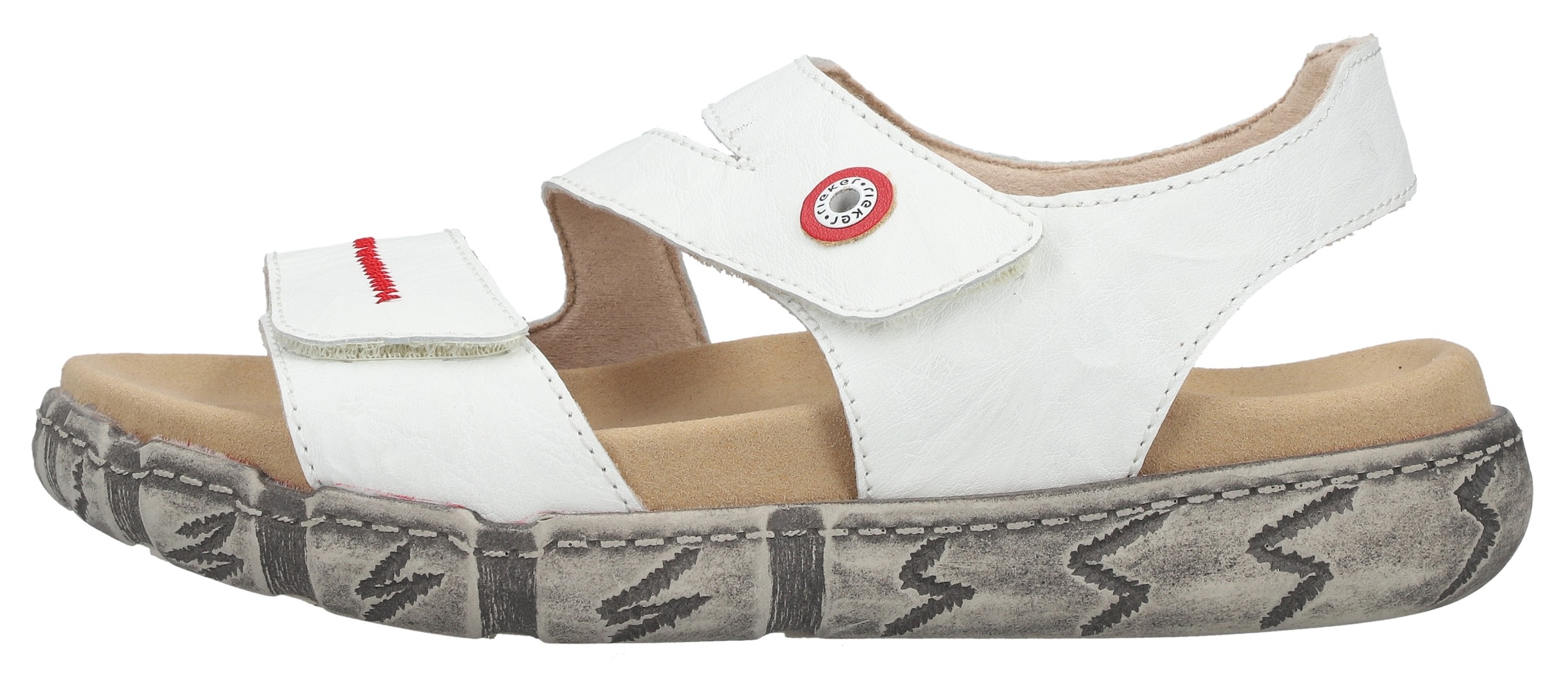 Rieker Sandale  Chaussure d'été, sandale à scratch avec couture décorative