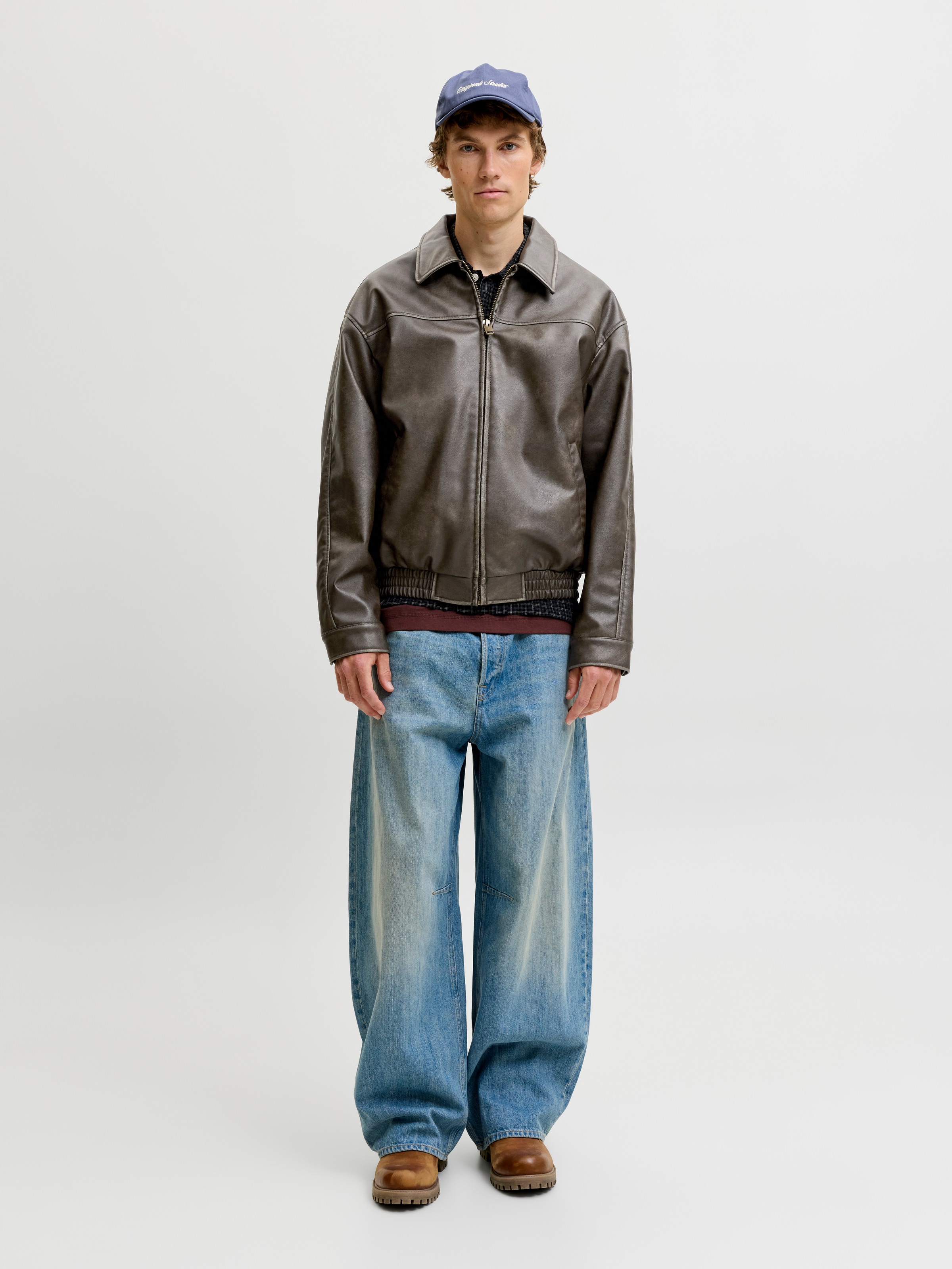 Jack & Jones Lederimitatjacke »JJMARLON PU JACKET« Kunstfaser, regular fit