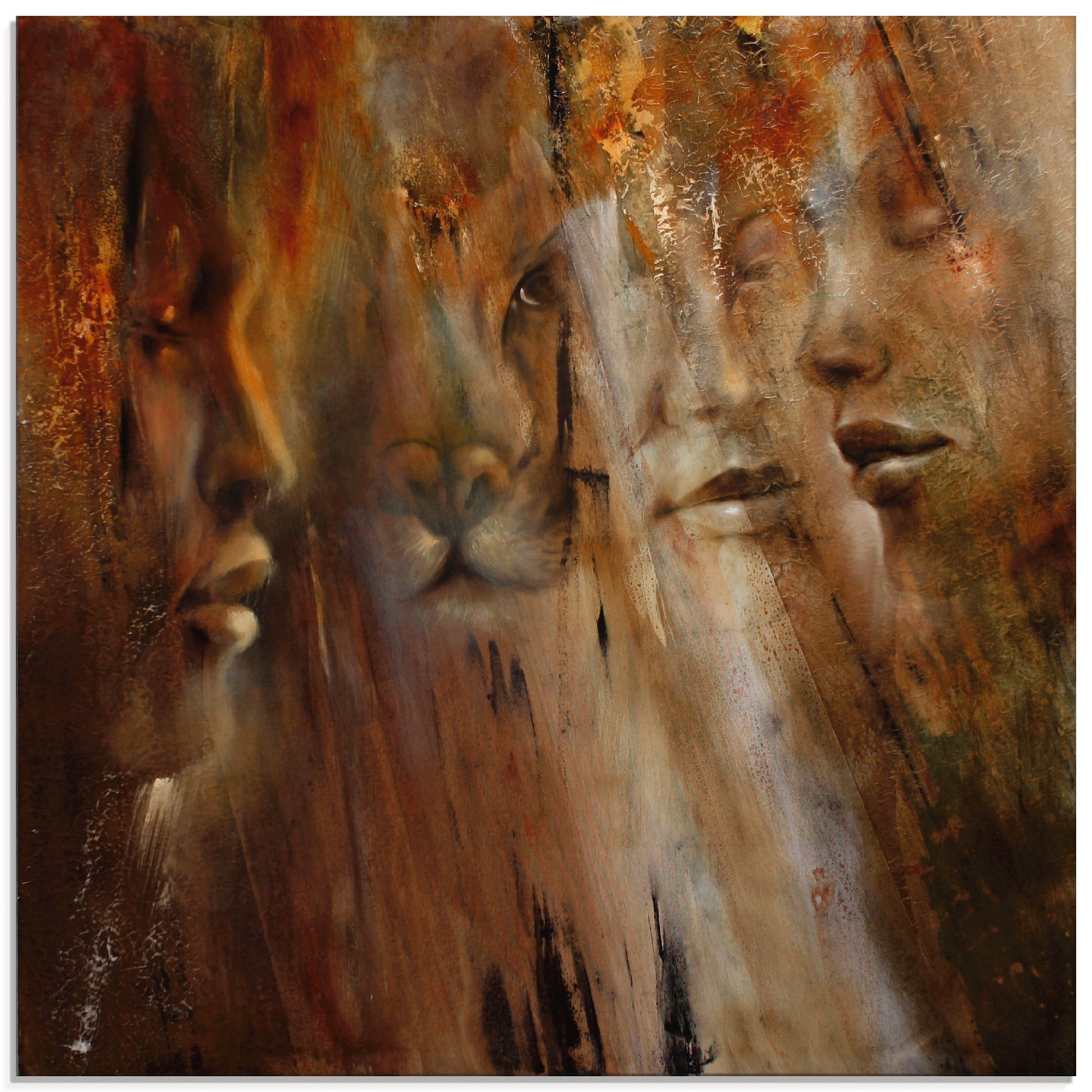 Image of Artland Glasbild »Gesichter«, Animal Fantasy, (1 St.) bei Ackermann Versand Schweiz