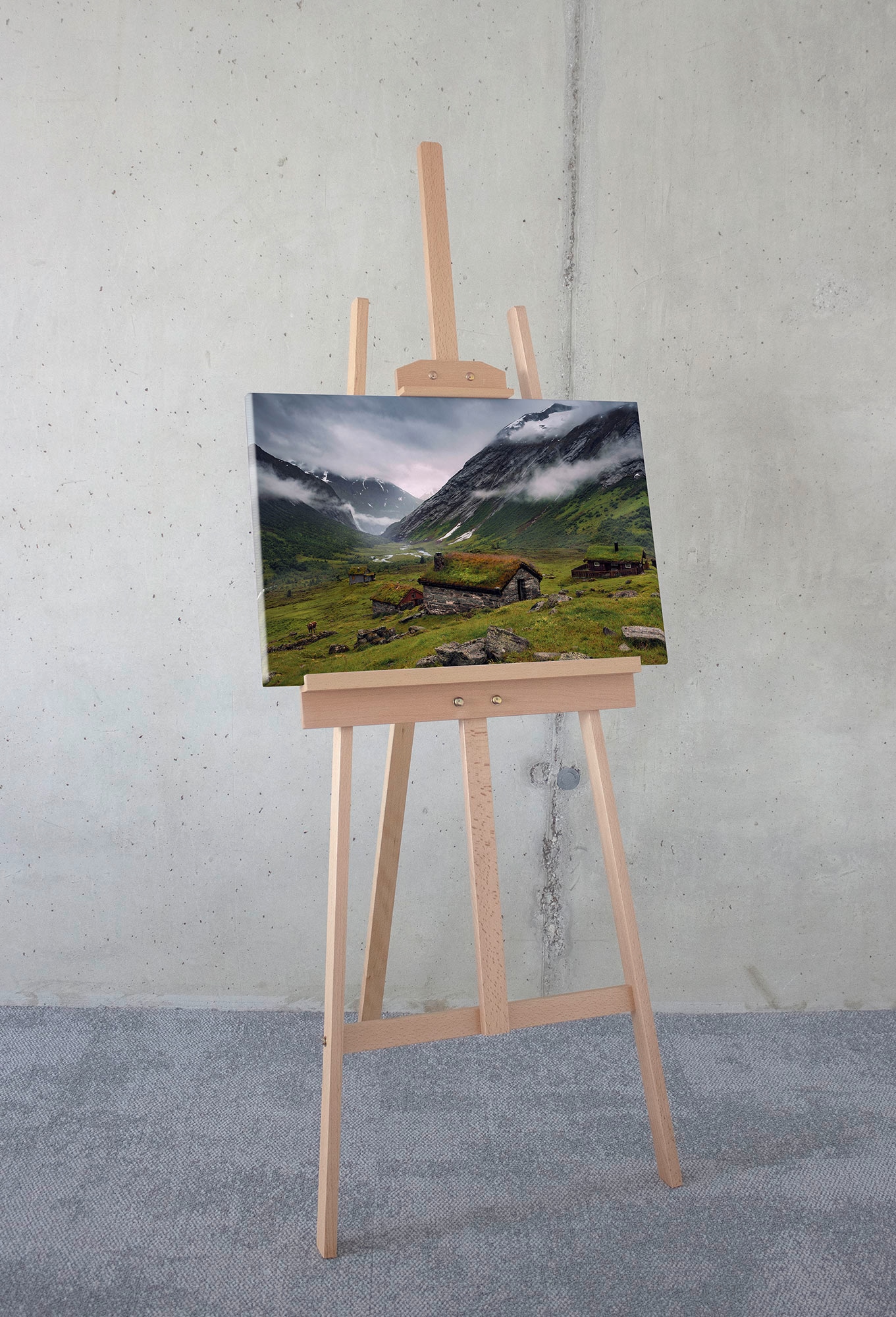 Komar Leinwandbild »Moody Mountains«, Baum-Blätter-Natur-Berge-Foto-Landschaft, (1 St.), 60x40 cm (Breite x Höhe), Keilrahmenbild