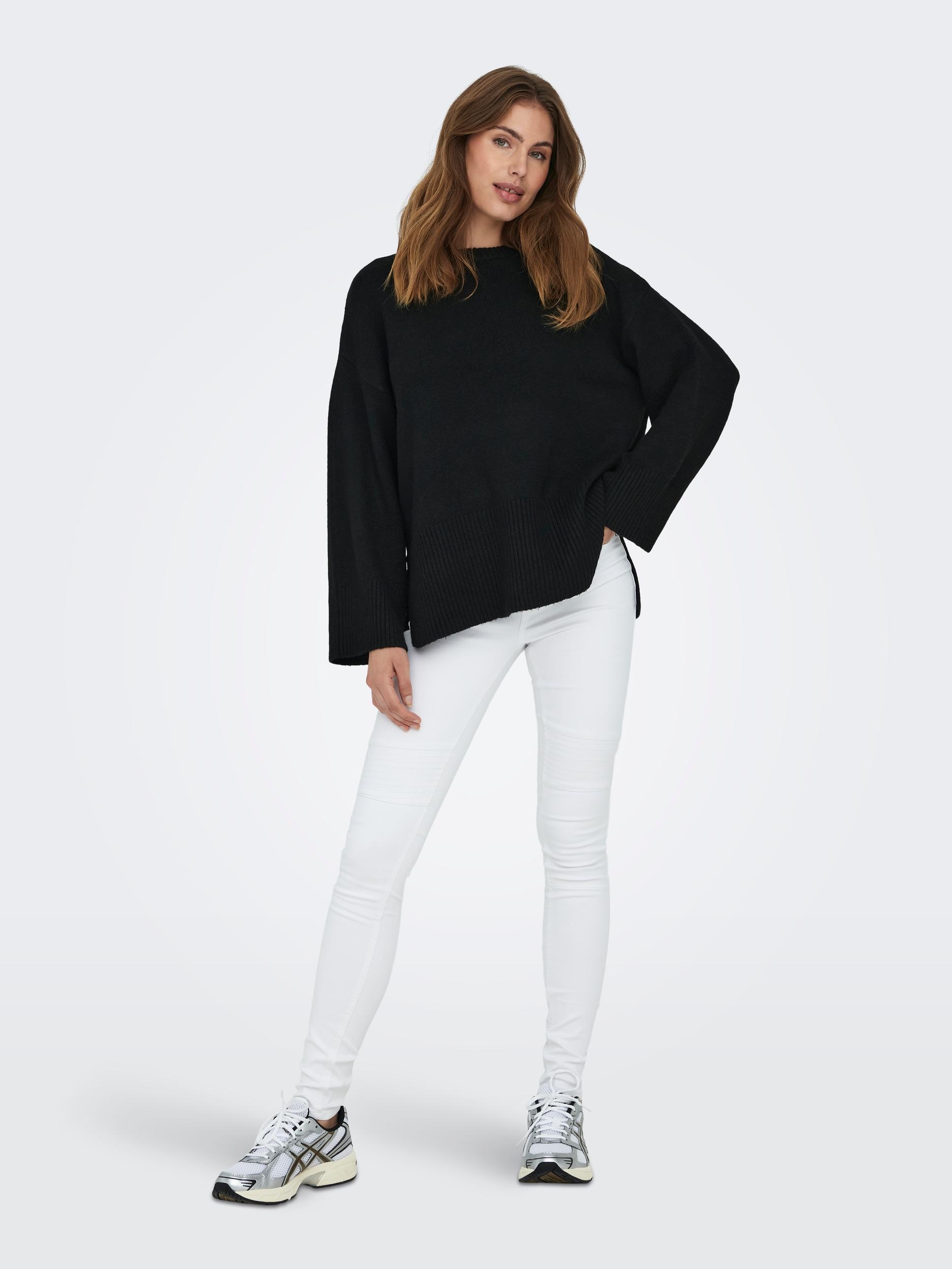 ONLY Rundhalspullover »ONLLOUISE L/S LONG PULLOVER EX KNT«