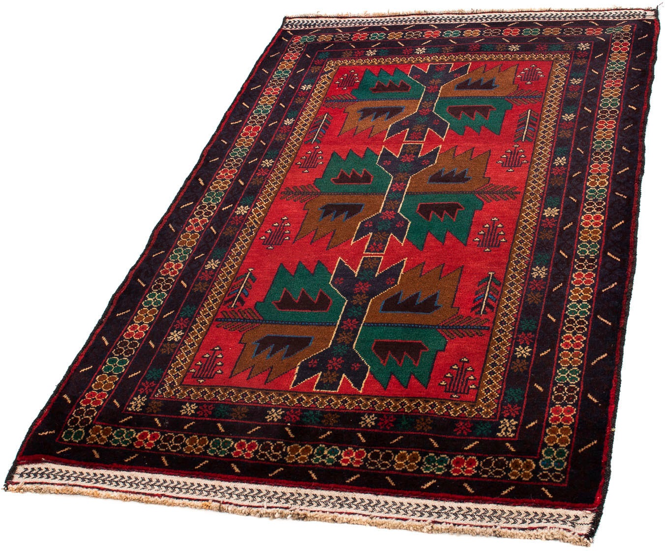Image of morgenland Orientteppich »Belutsch - 145 x 87 cm - dunkelrot«, rechteckig, 8 mm Höhe, Wohnzimmer, Handgeknüpft, Einzelstück mit Zertifikat bei Ackermann Versand Schweiz