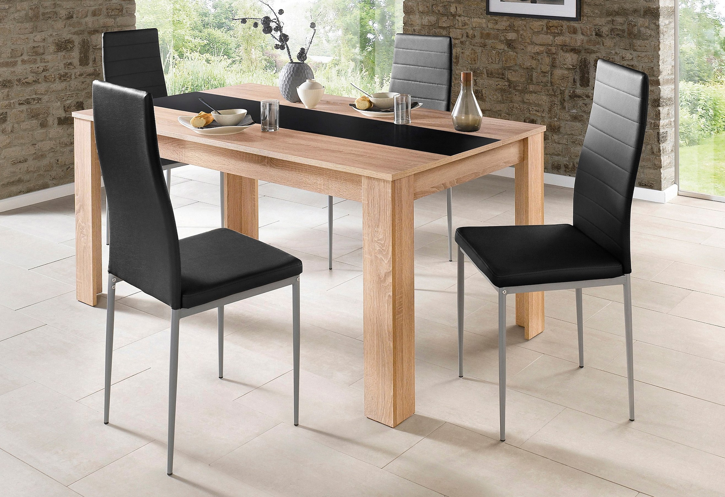 Home affaire Esszimmerstuhl »Pluto«, (Set), 4 St., Kunstleder, Bezug in Kunstleder