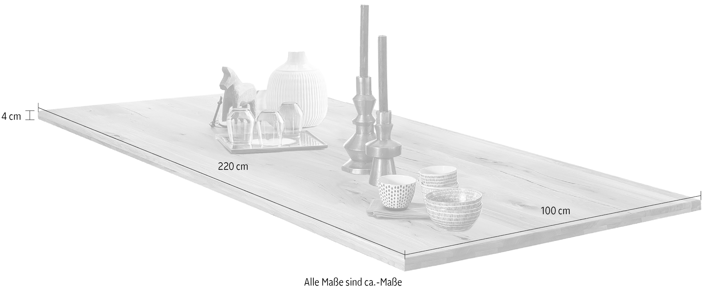 SIT Plateau de table 1 cuis tlg. avec finition huilée