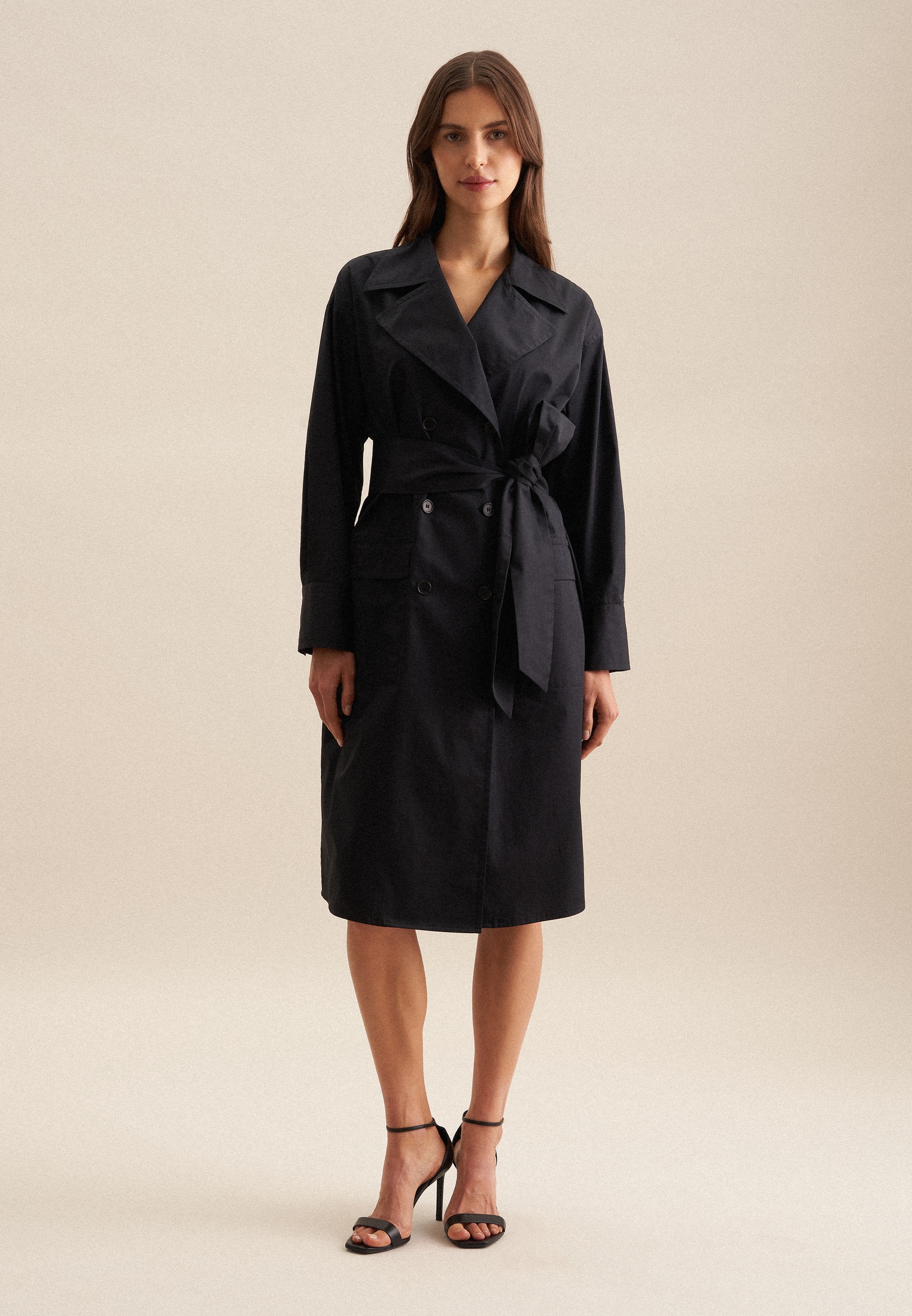 seidensticker Sommerkleid »Schwarze Rose« V-Neck Uni