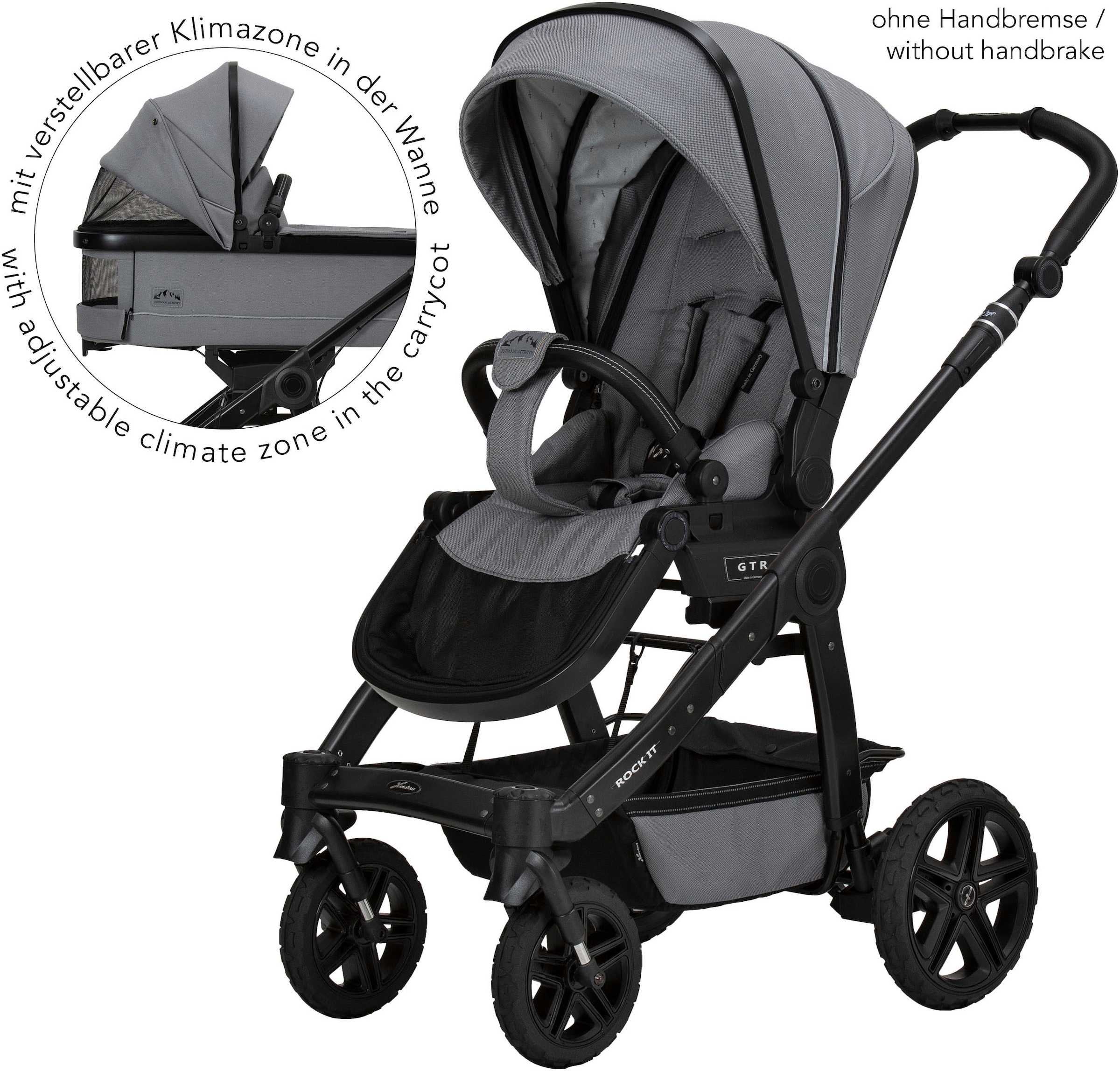 Hartan Kombi-Kinderwagen »Rock it Outdoor«, Lieferung ohne Adapter; Made in Germany