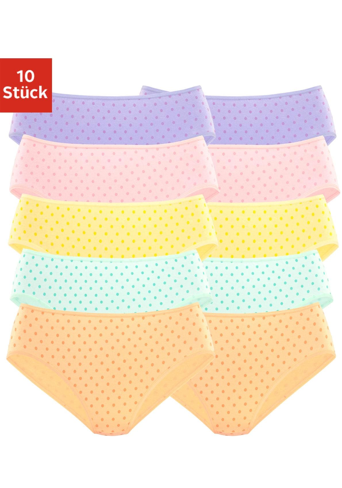 petite fleur Jazz-Pants Slips, (Packung, 10 St.), aus elastischer Baumwolle