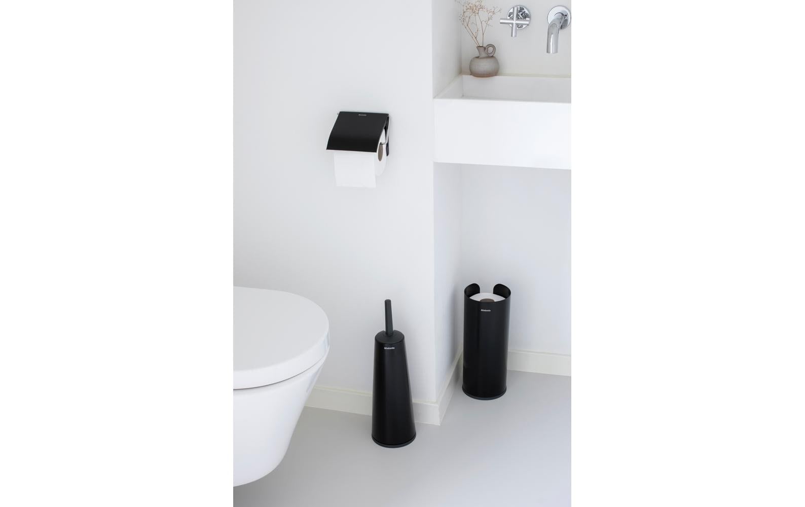 Brabantia WC-Garnitur »Set ReNew Schwarz«, aus Kunststoff