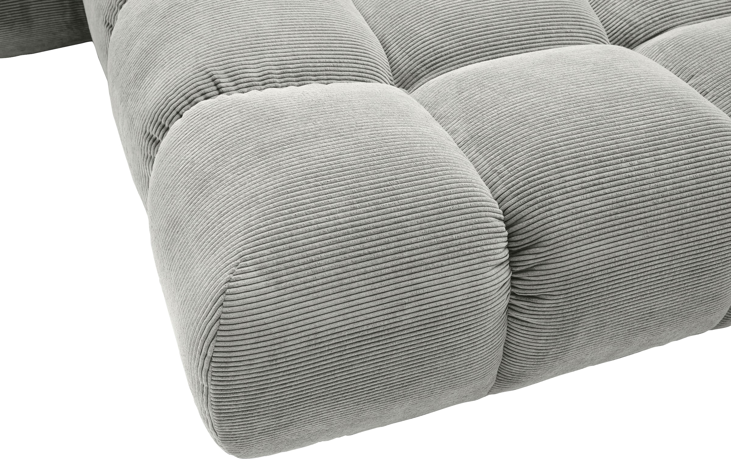 Home affaire Canapé d'angle »Cozy Bubble, mit klappbarer Armlehne, Breite 324 cm« avec matelassage élégant, housse intégrale & rembourrage doux