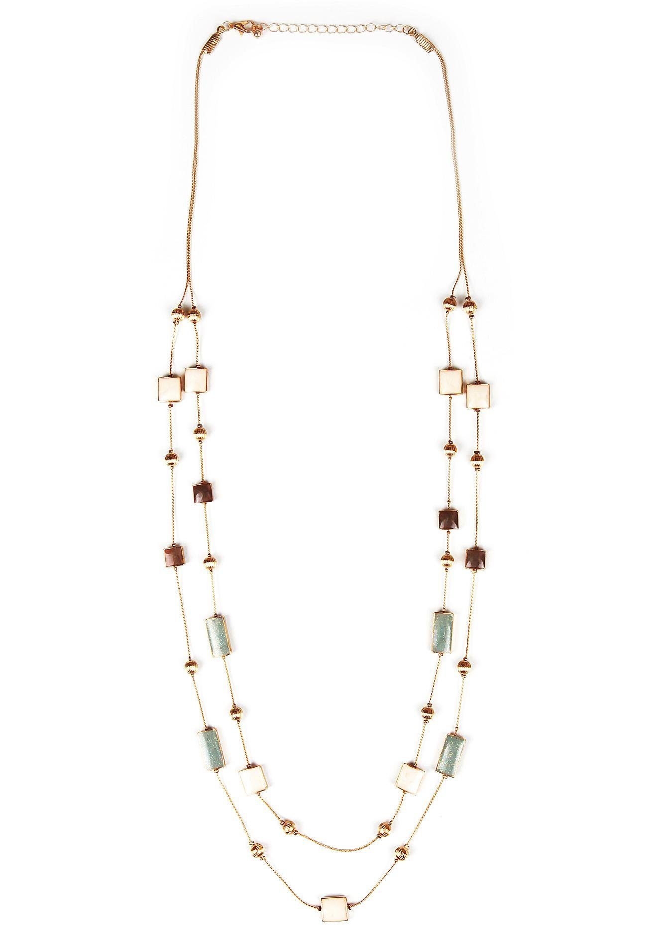 Lange Kette »in zweireihiger Optik, mit kleinen Kugeln«