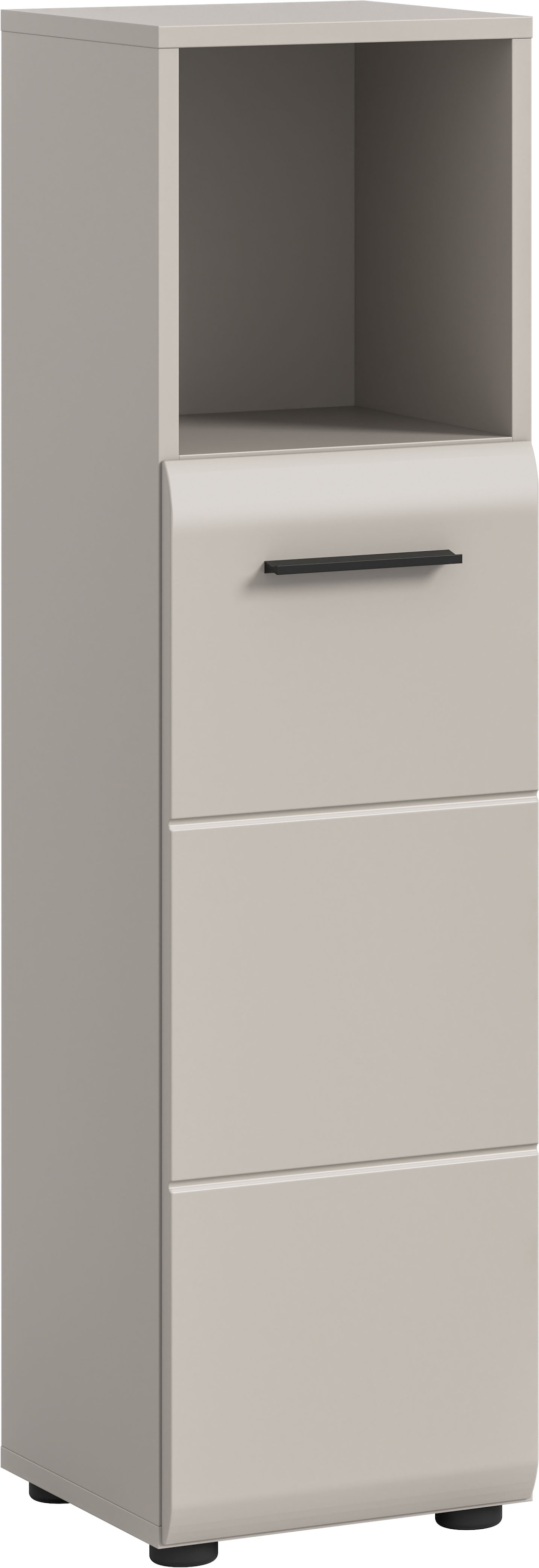 Image of welltime Midischrank "FLORENZ, Höhe 110 cm, 1 Tür, 2 Fachböden, 1 offenes Fach" TOPSELLER, 1 Stk. tlg. Türanschlag wechselbar, hochwertige MDF Front, Badschrank, Bad