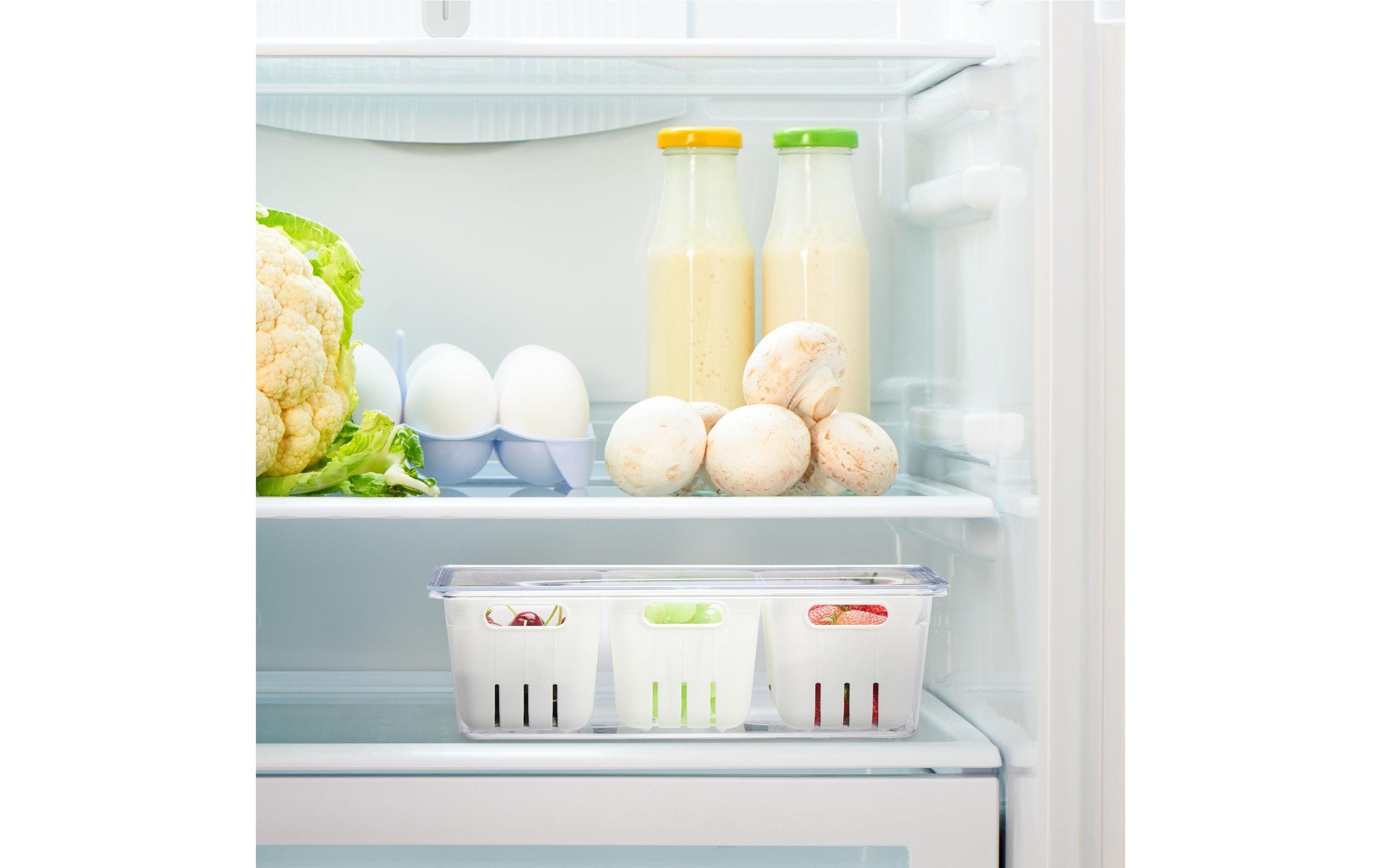 relaxdays Organiseur »600 g, 3 Stück, Transparent/Weiss«