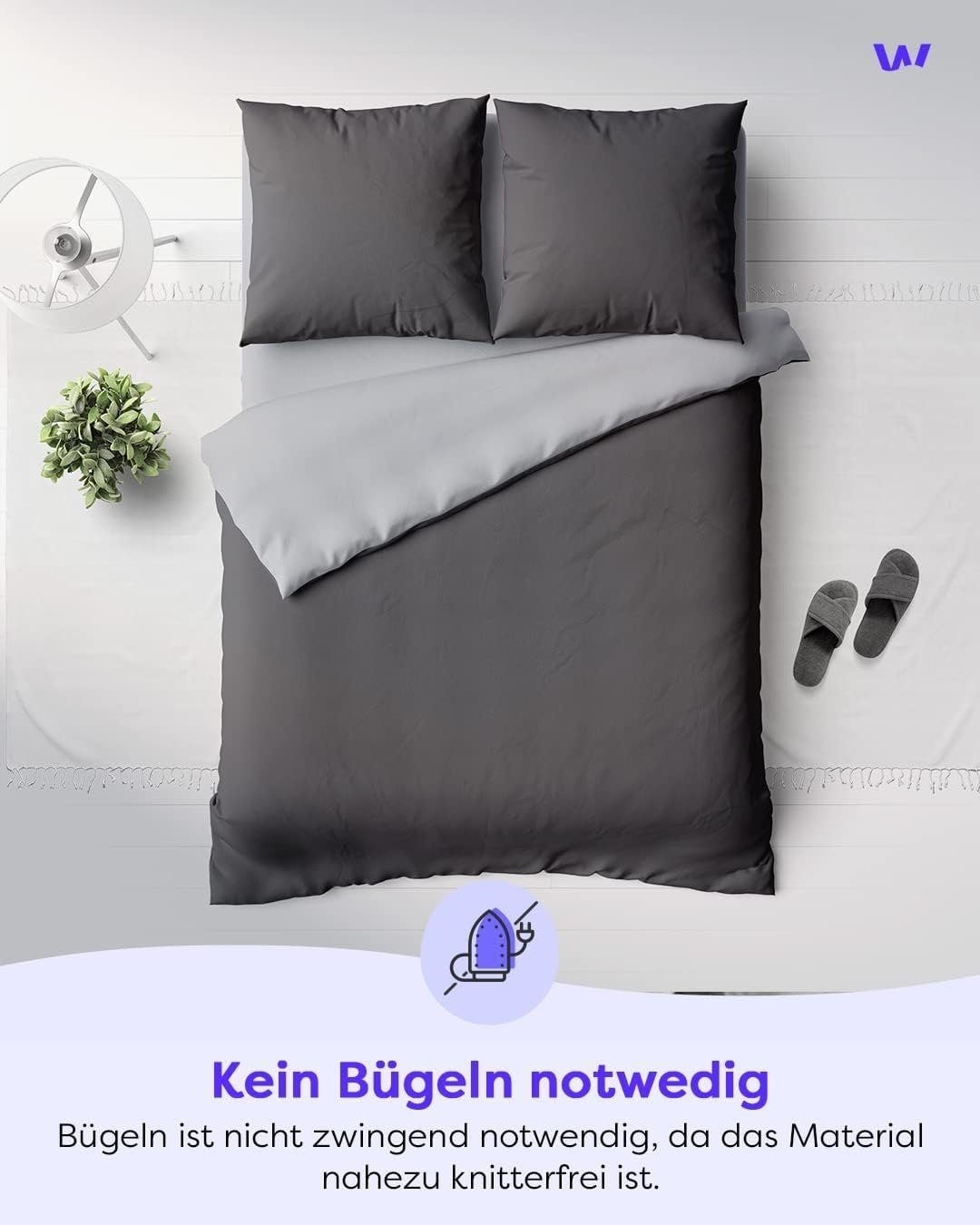 Wolkenfeld Bettwäsche »Allergiker Bettwäsche, unfassbar weich« 2 Stk. tlg. 135x200 cm, 155x220 & Übergrössen I inkl. Kissenbezüge 80x80 I 2-farbig