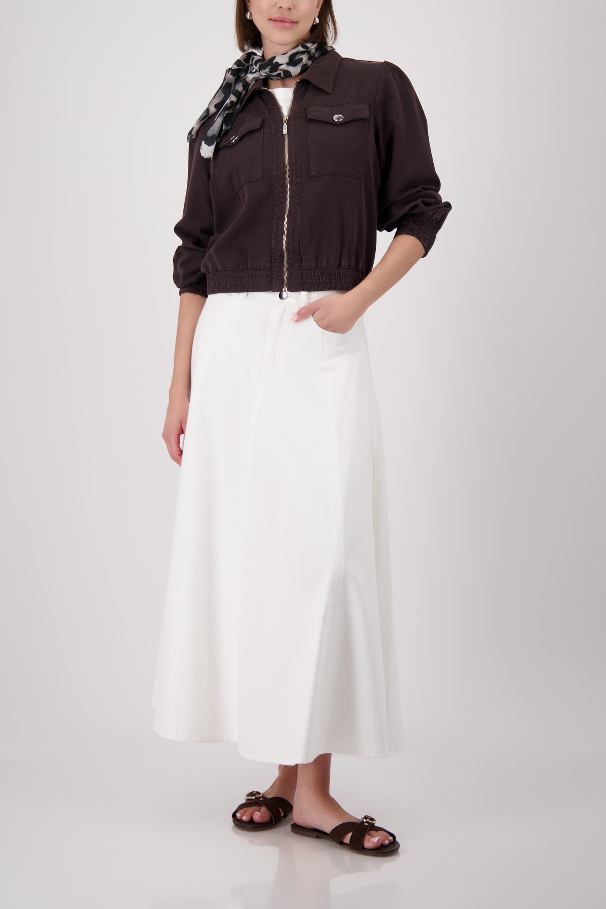 Image of Monari Modetuch "Schal/Tuch Leodruck allover" Regular fit mit Leomuster