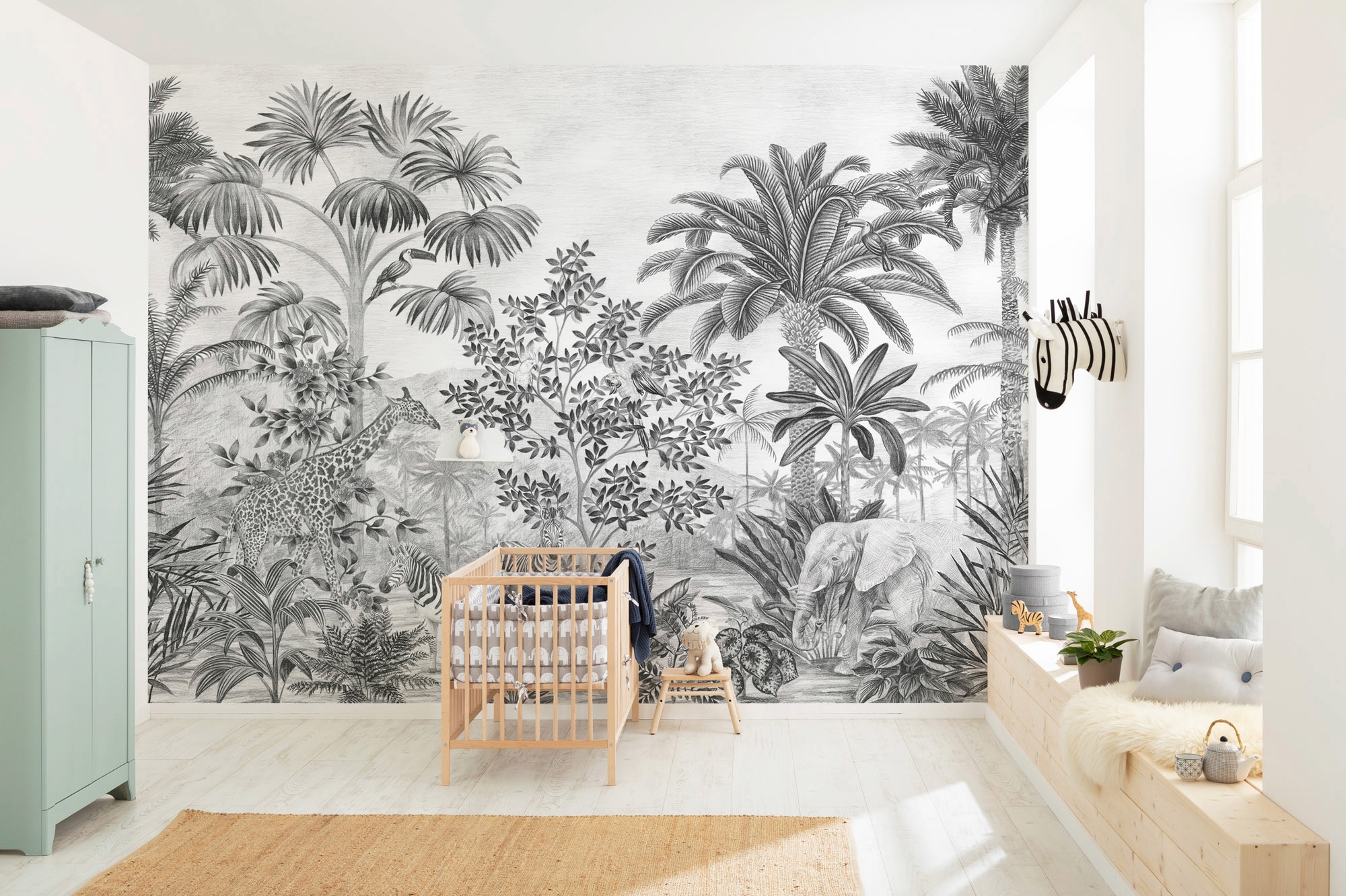 Komar Vliestapete »Digitaldruck Vlies - Jungle Evolution - Grösse 350 x 280 cm«, bedruckt, Kinderzimmer