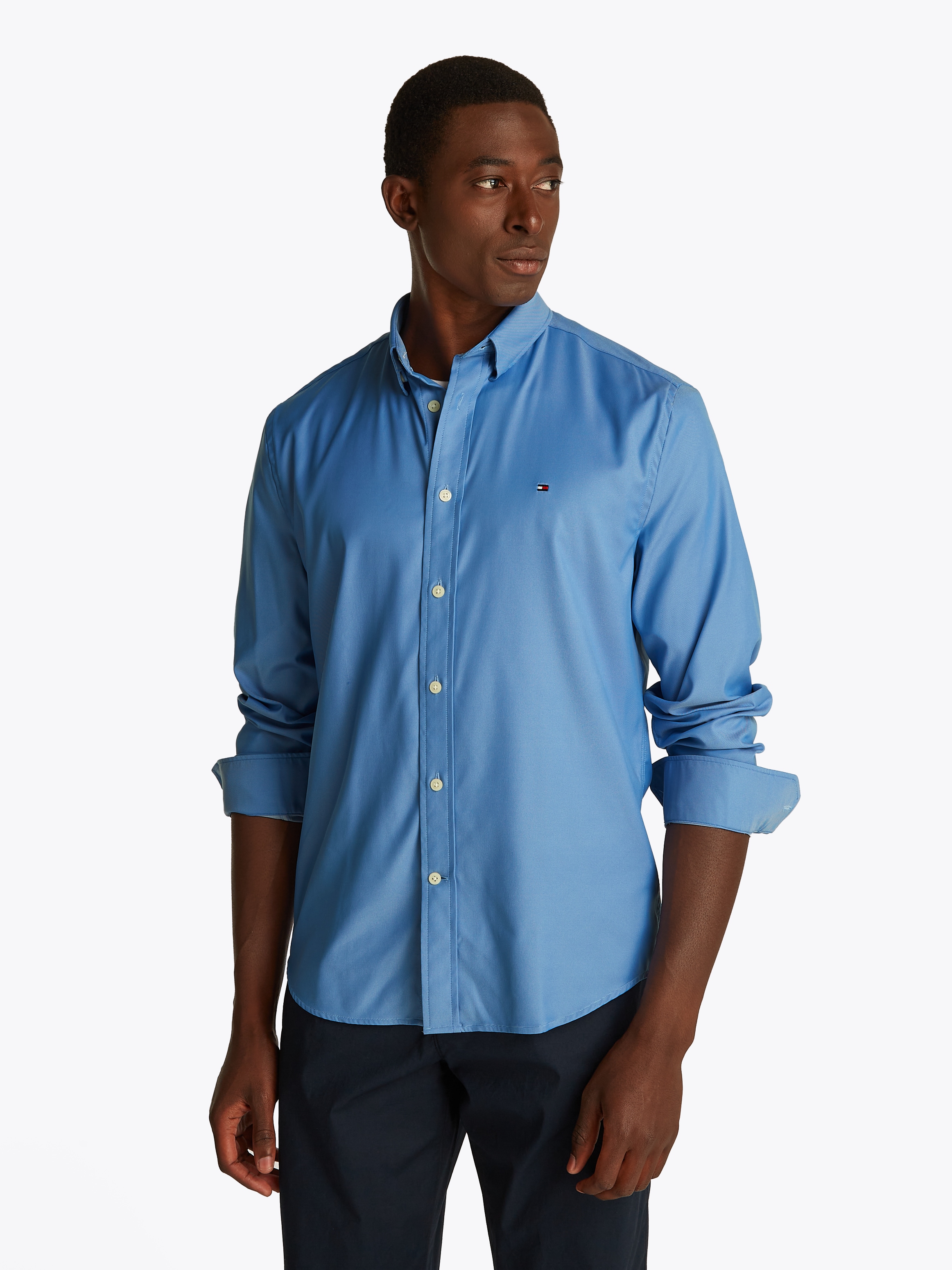 Image of Tommy Hilfiger Langarmhemd "PERFORMANCE TWILL Regular Fit SHIRT"
