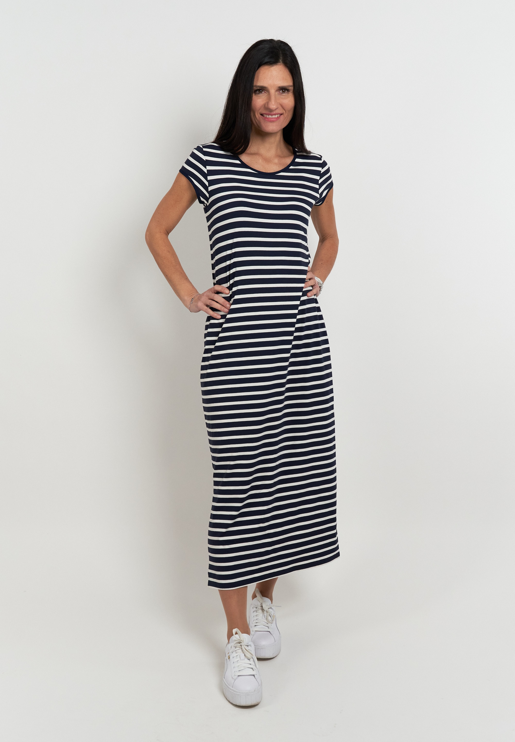 Image of Seidel Moden Sommerkleid lang, mit Streifen-Design, MADE IN GERMANY