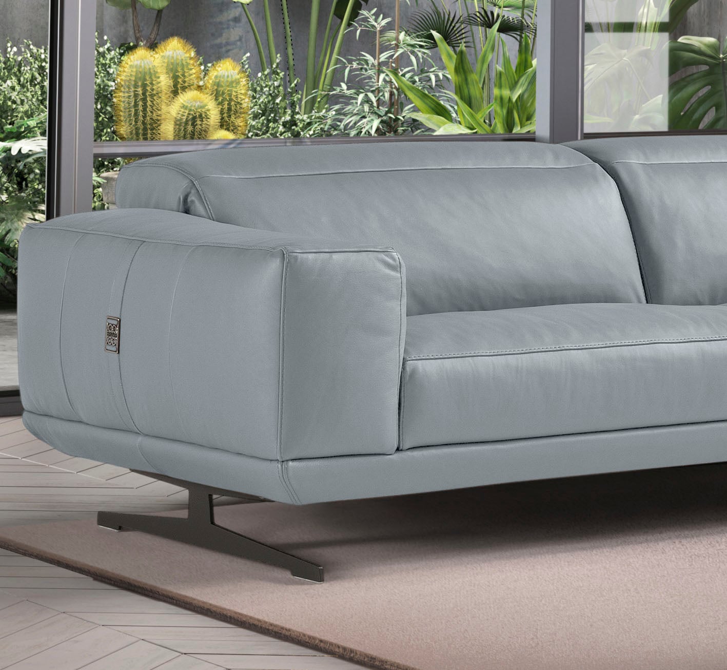 Egoitaliano 3-Sitzer »Gloria, super bequem, hochwertige Verarbeitung, edles Design, Megasofa«, beidseitig verstellbare Rückenelemente, mit Designmetallfüssen