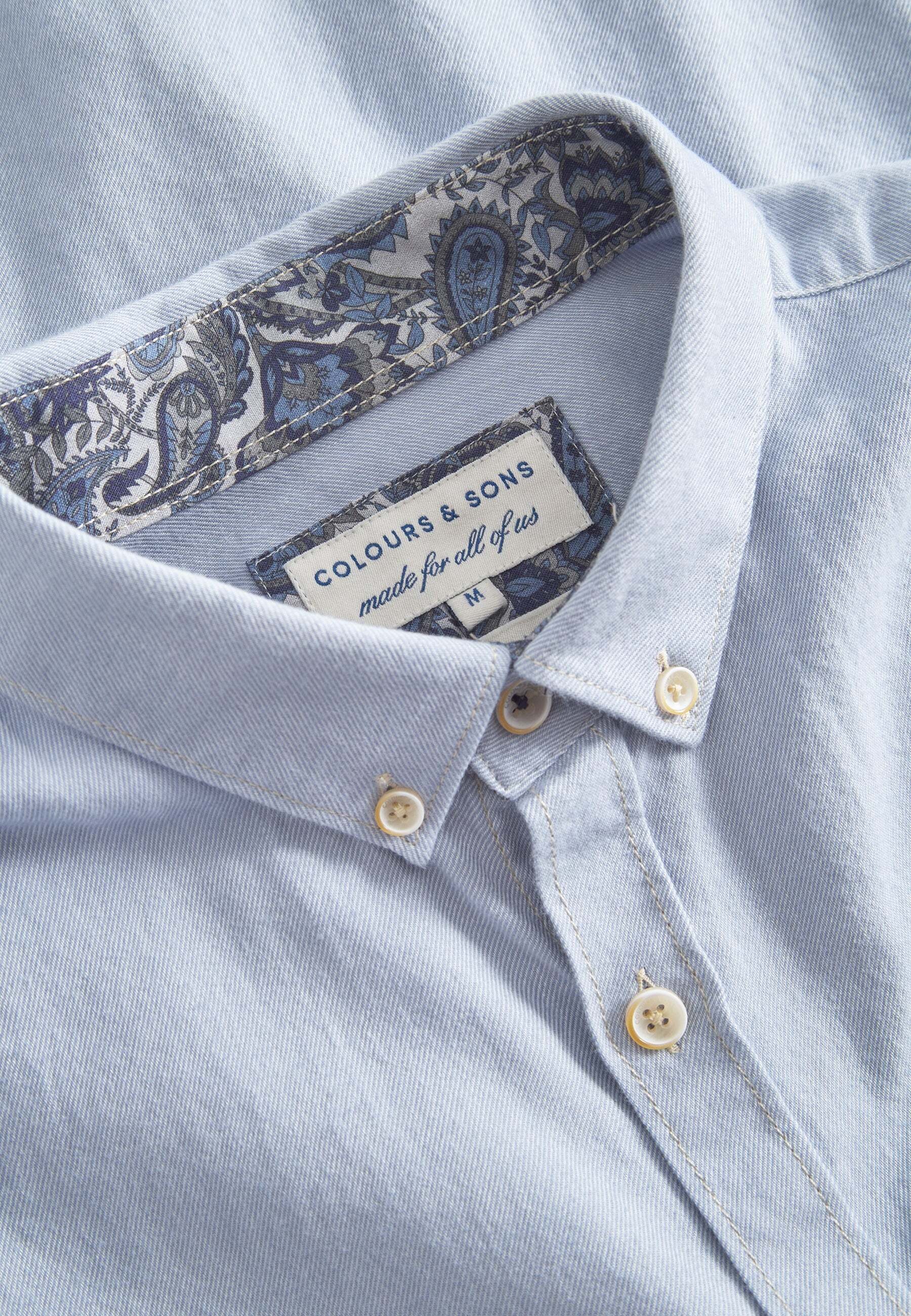 colours & sons Langarmhemd »colours & sons Langarmhemd Shirt Brushed Twill«
