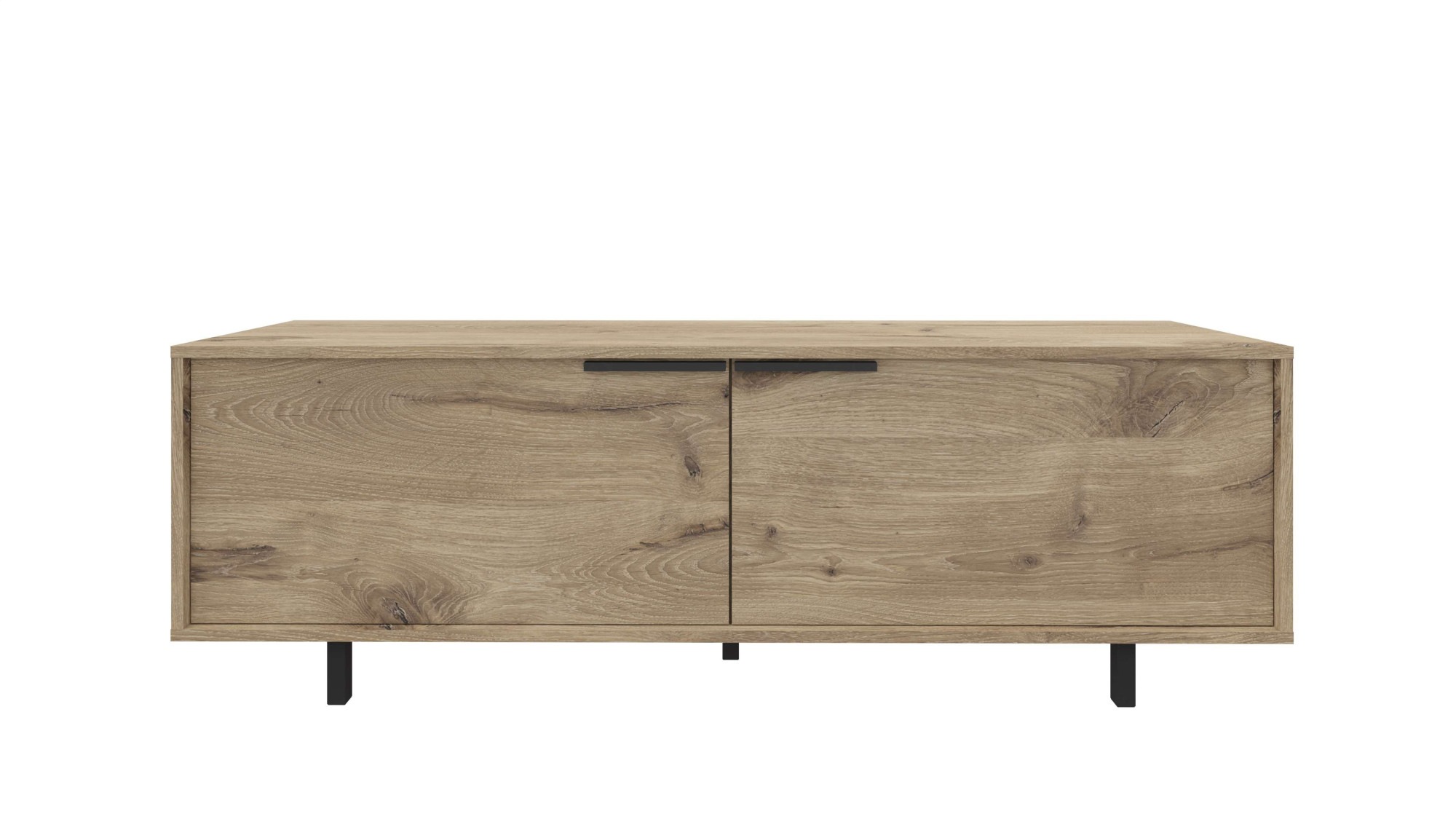 Image of GOODproduct Lowboard "Dinant TV-Board mit 2 Klappen und Kabeldurchführung, Metallgriffe" TV-Kommode mit 2 Klappen, Kabeldurchführung, Metallgriffe -und Füsse