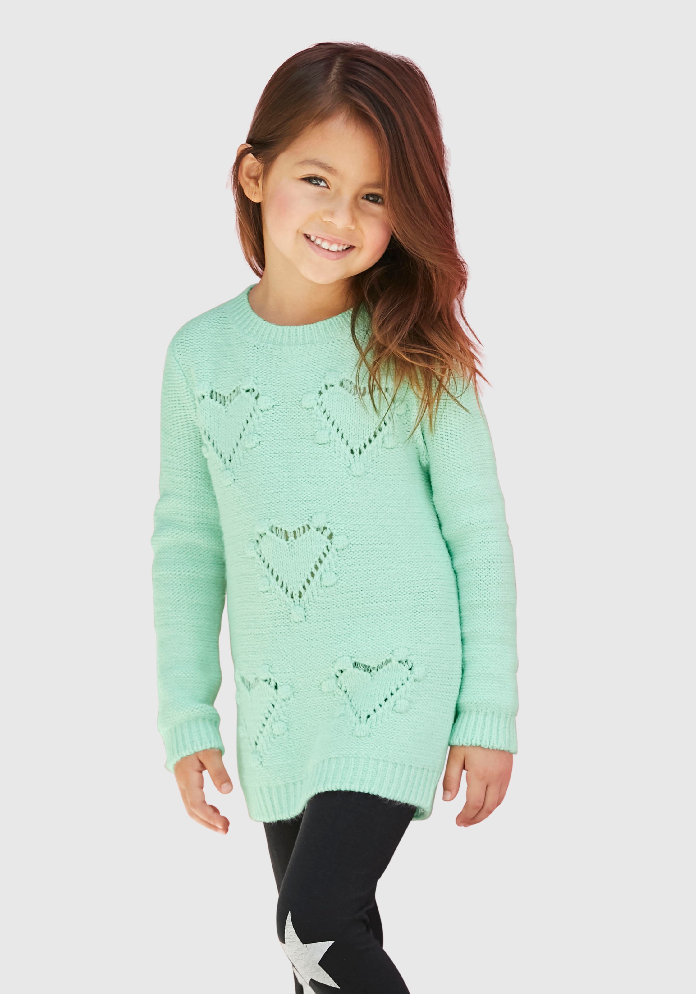 Image of KIDSWORLD Strickpullover, gestricktem Herzchenmuster bei Ackermann Versand Schweiz