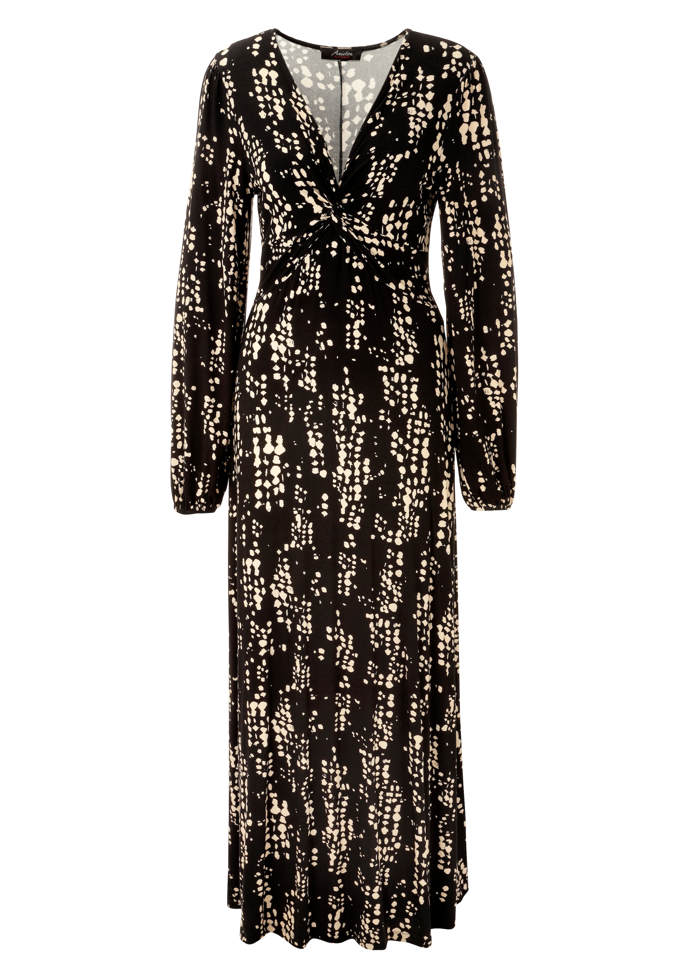 Aniston CASUAL Maxikleid mit raffiniertem Knoten am Dekolleté - NEUE KOLLEKTION
