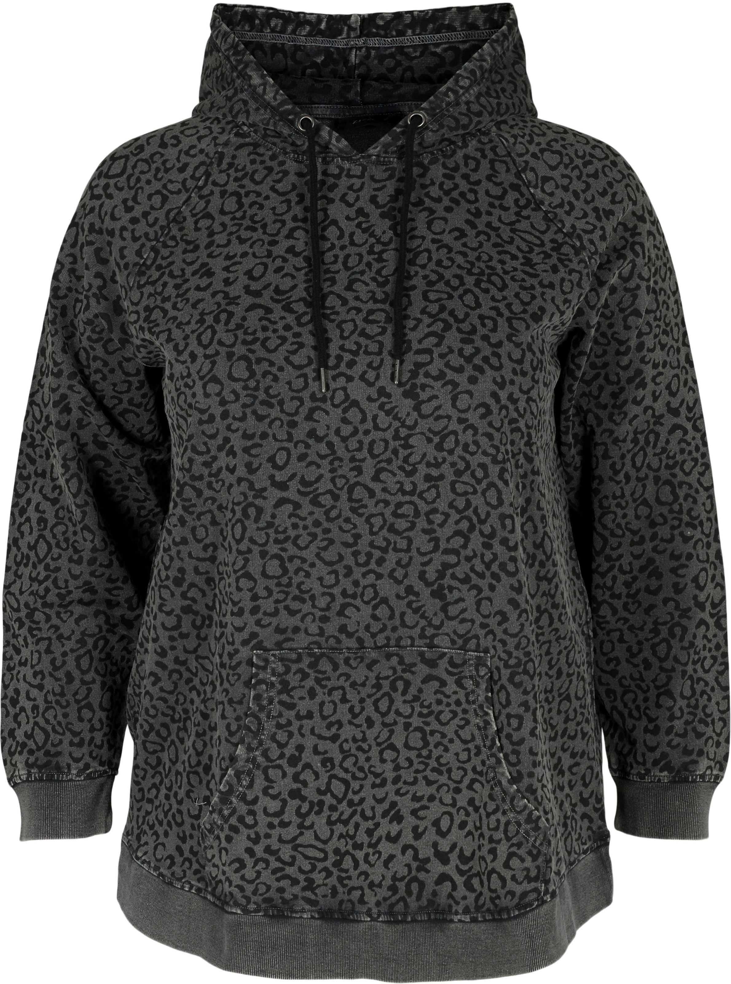 Image of Zizzi Kapuzensweatshirt, im Leo-Look bei Ackermann Versand Schweiz